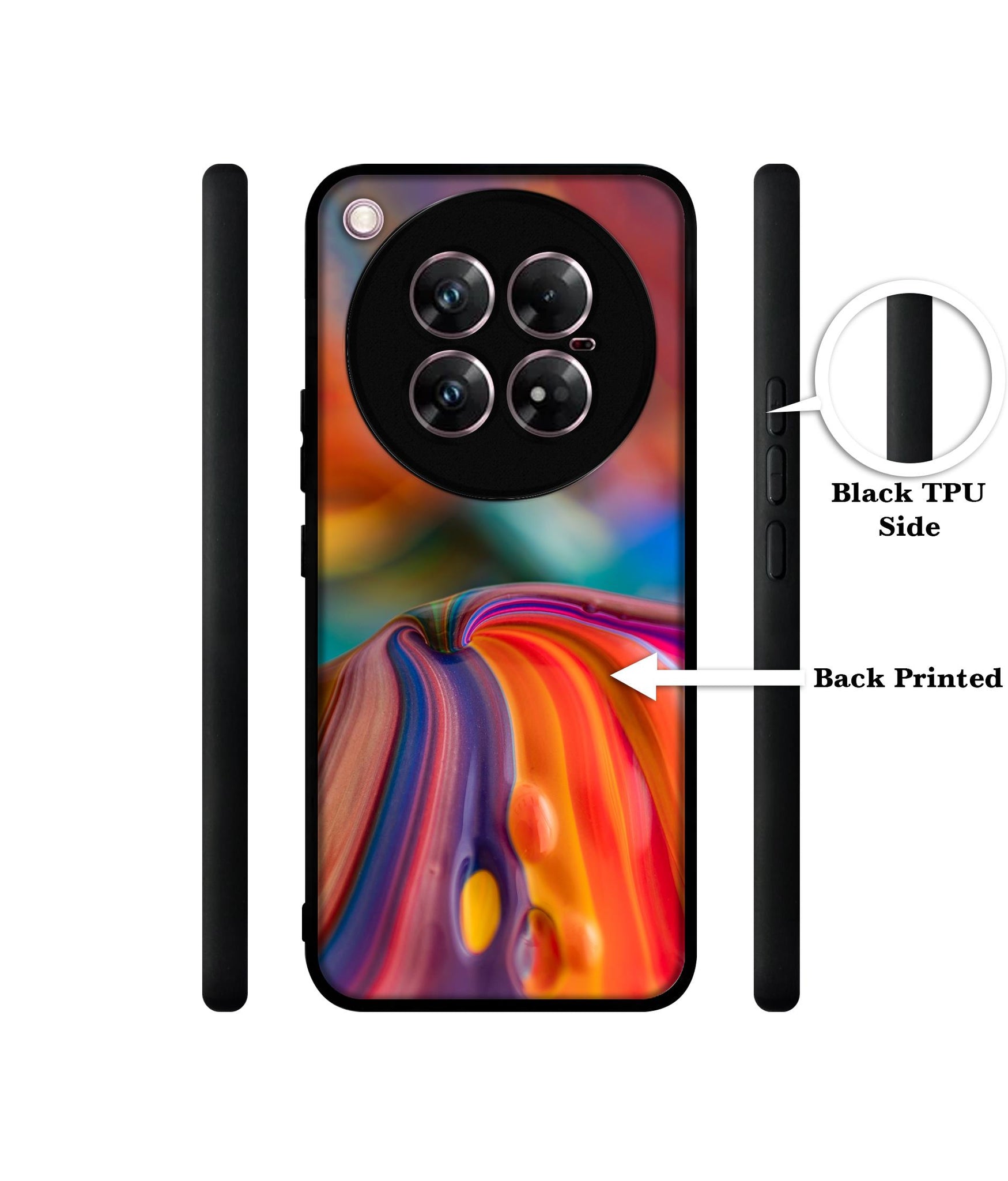 Rainbow Colors Designer 2D Printed Back Case Cover for Infinix Zero 40 5G