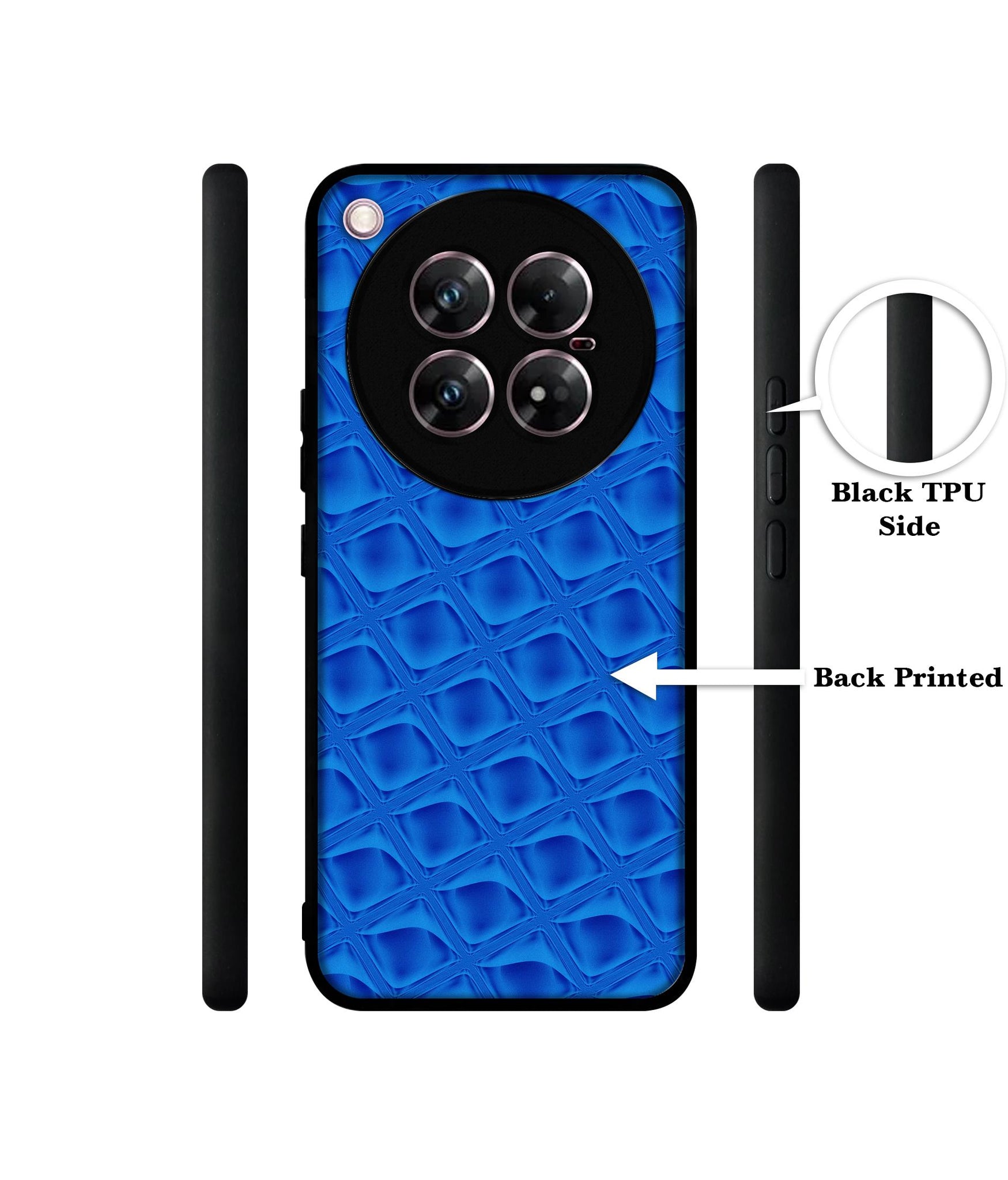 Blue Diamond Design Designer 2D Printed Back Case Cover for Infinix Zero 40 5G