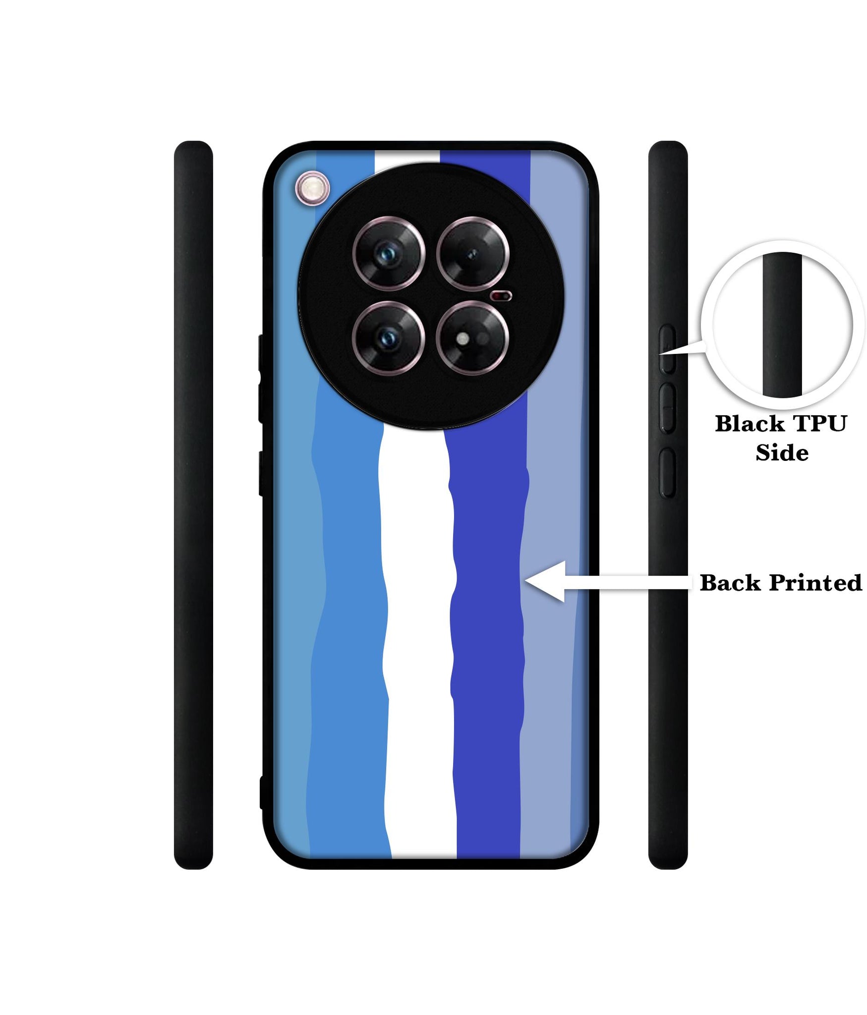 Blue Stripes Rainbow Design Designer 2D Printed Back Case Cover for Infinix Zero 40 5G