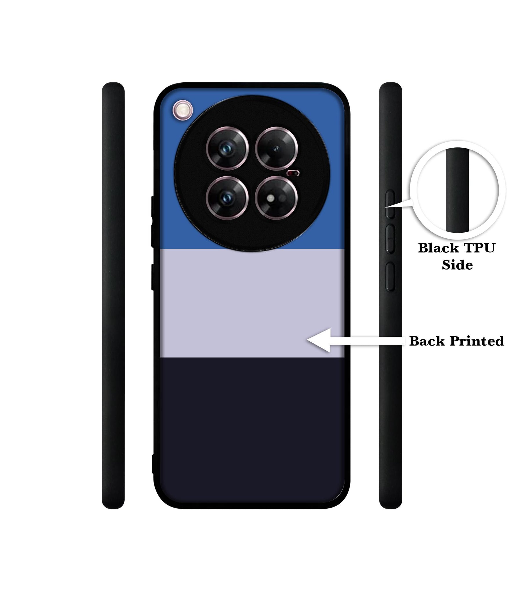 Three Color Stripes Design Designer 2D Printed Back Case Cover for Infinix Zero 40 5G