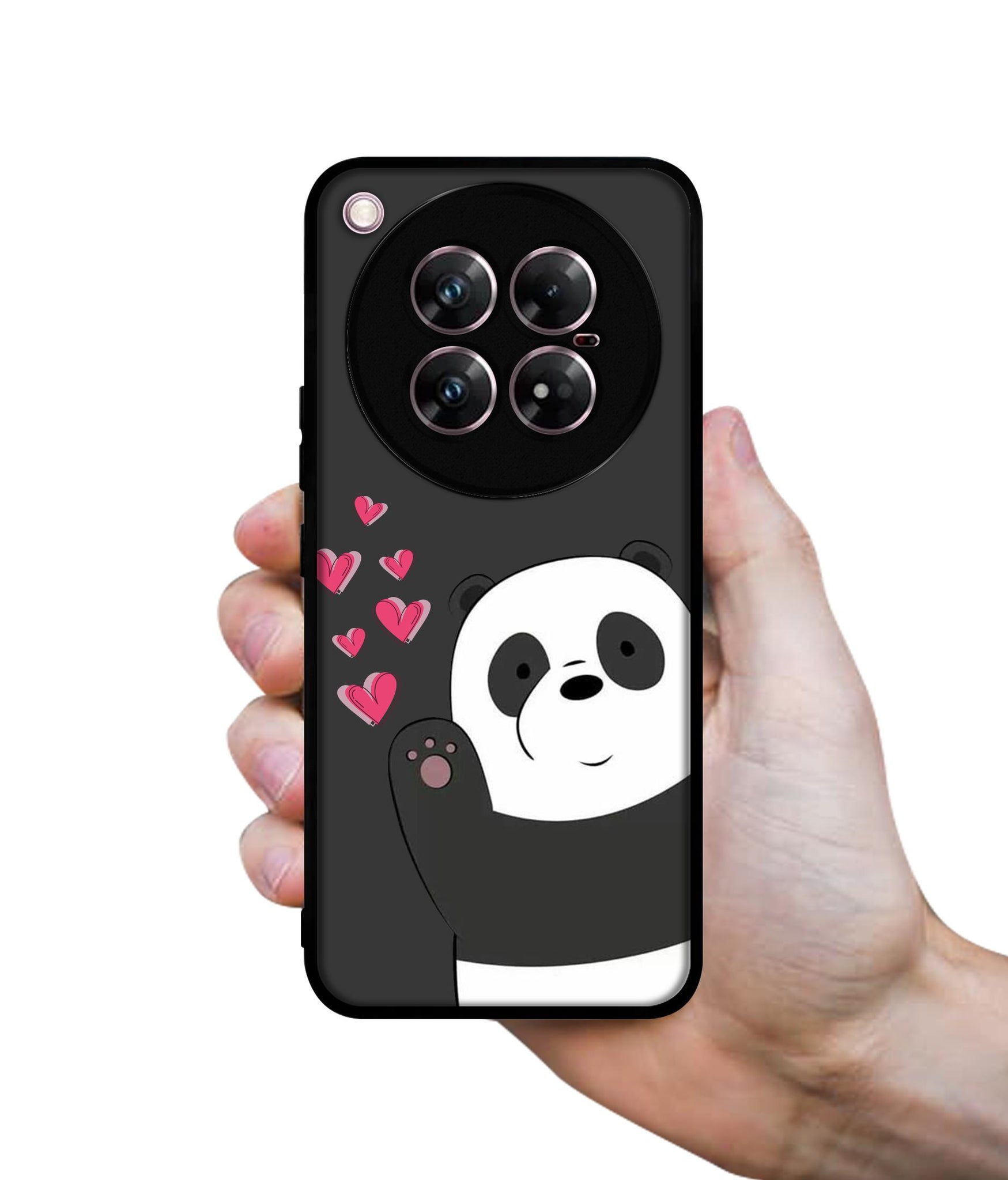 Love Panda Design Designer 2D Printed Back Case Cover for Infinix Zero 40 5G