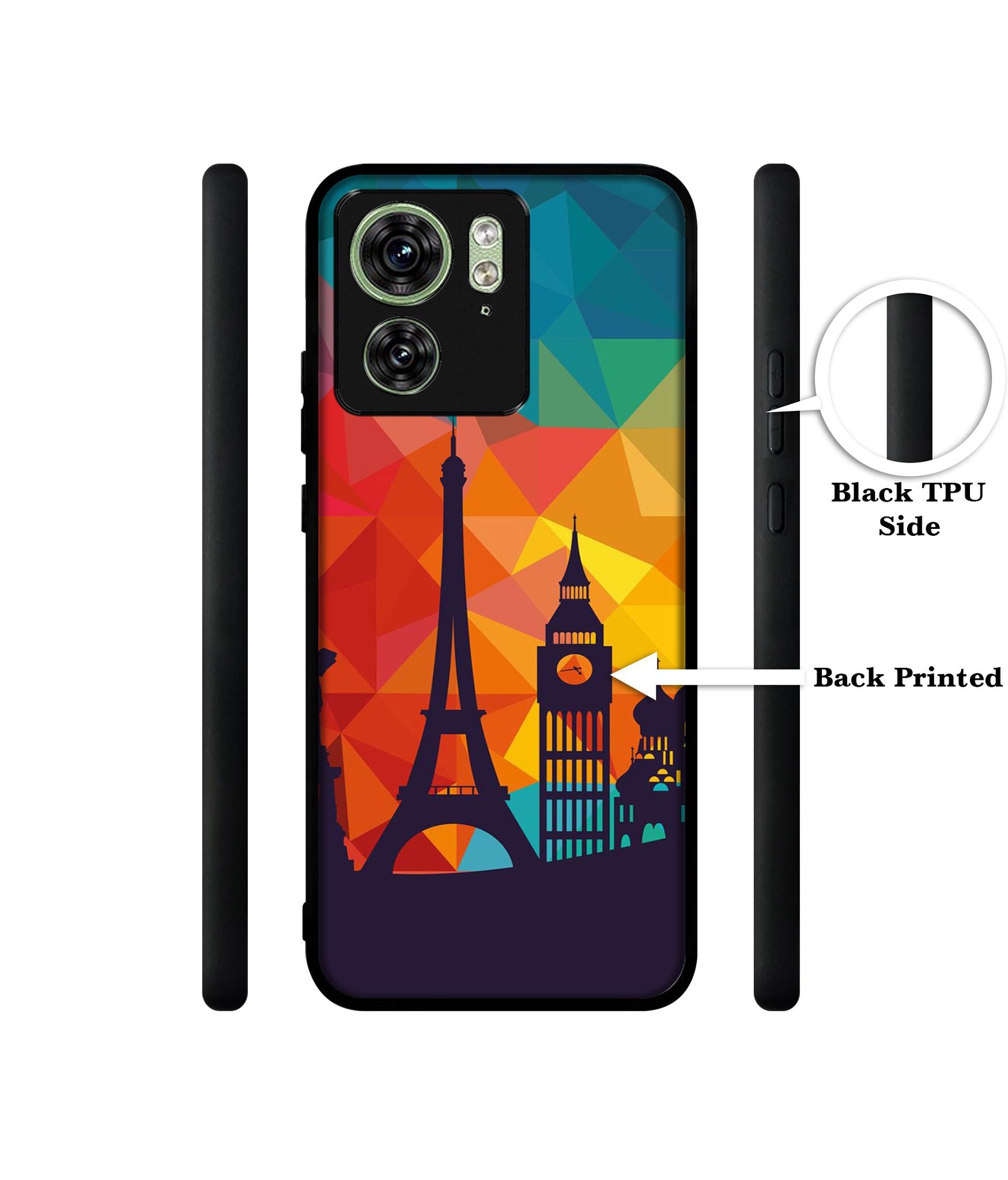 Colored Paris Design Designer 2D Printed Back Case Cover for Motorola Moto Edge 40 5G