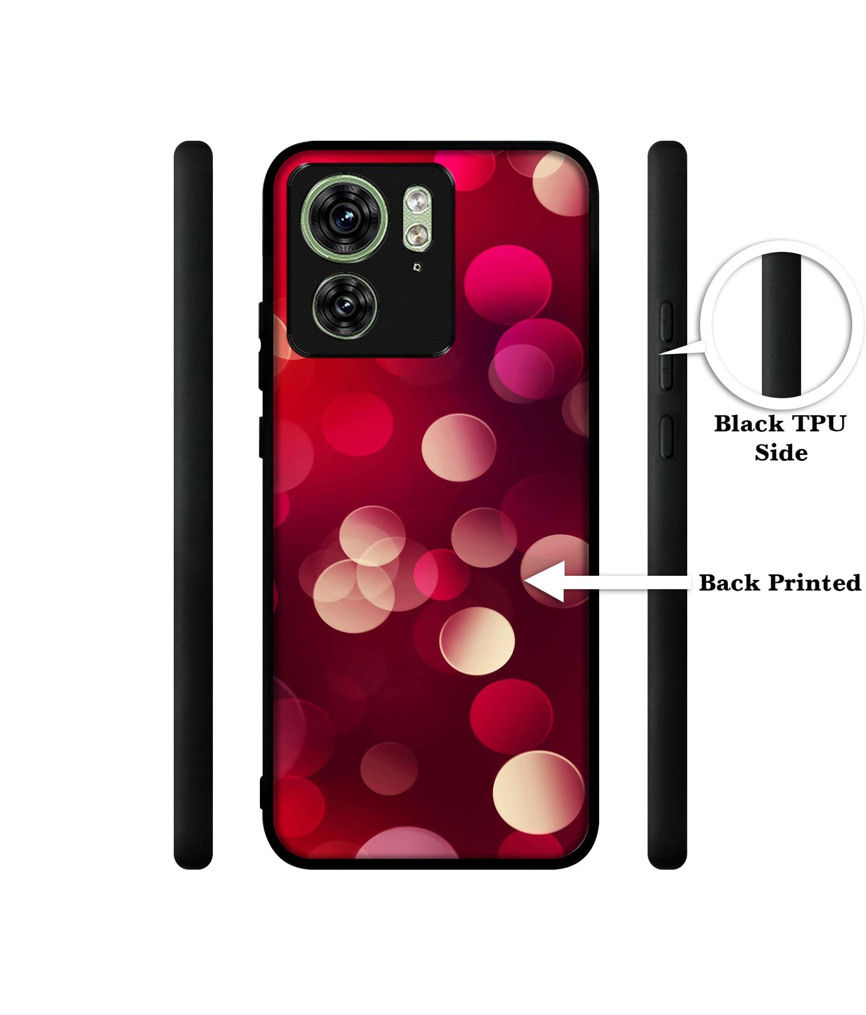 3D Circles Design Designer 2D Printed Back Case Cover for Motorola Moto Edge 40 5G