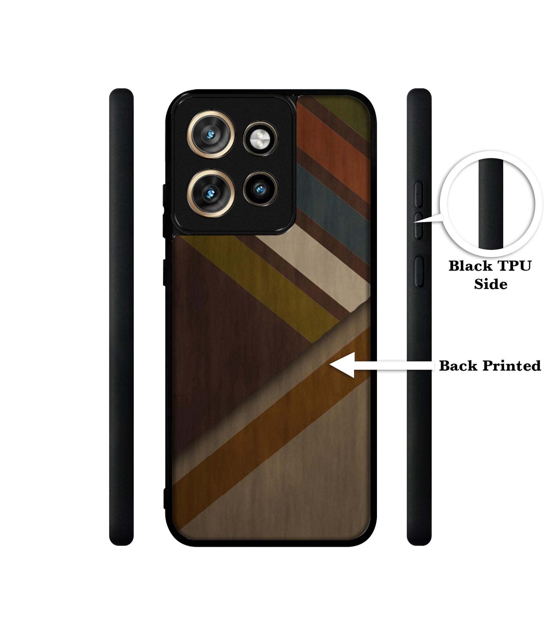 Colorful Wooden Pattern Design Designer 2D Printed Back Case Cover for Motorola Moto Edge 50 Neo 5G