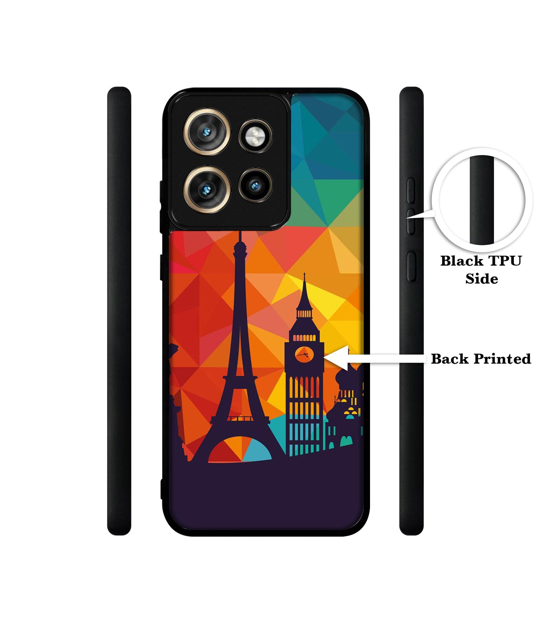 Colored Paris Design Designer 2D Printed Back Case Cover for Motorola Moto Edge 50 Neo 5G