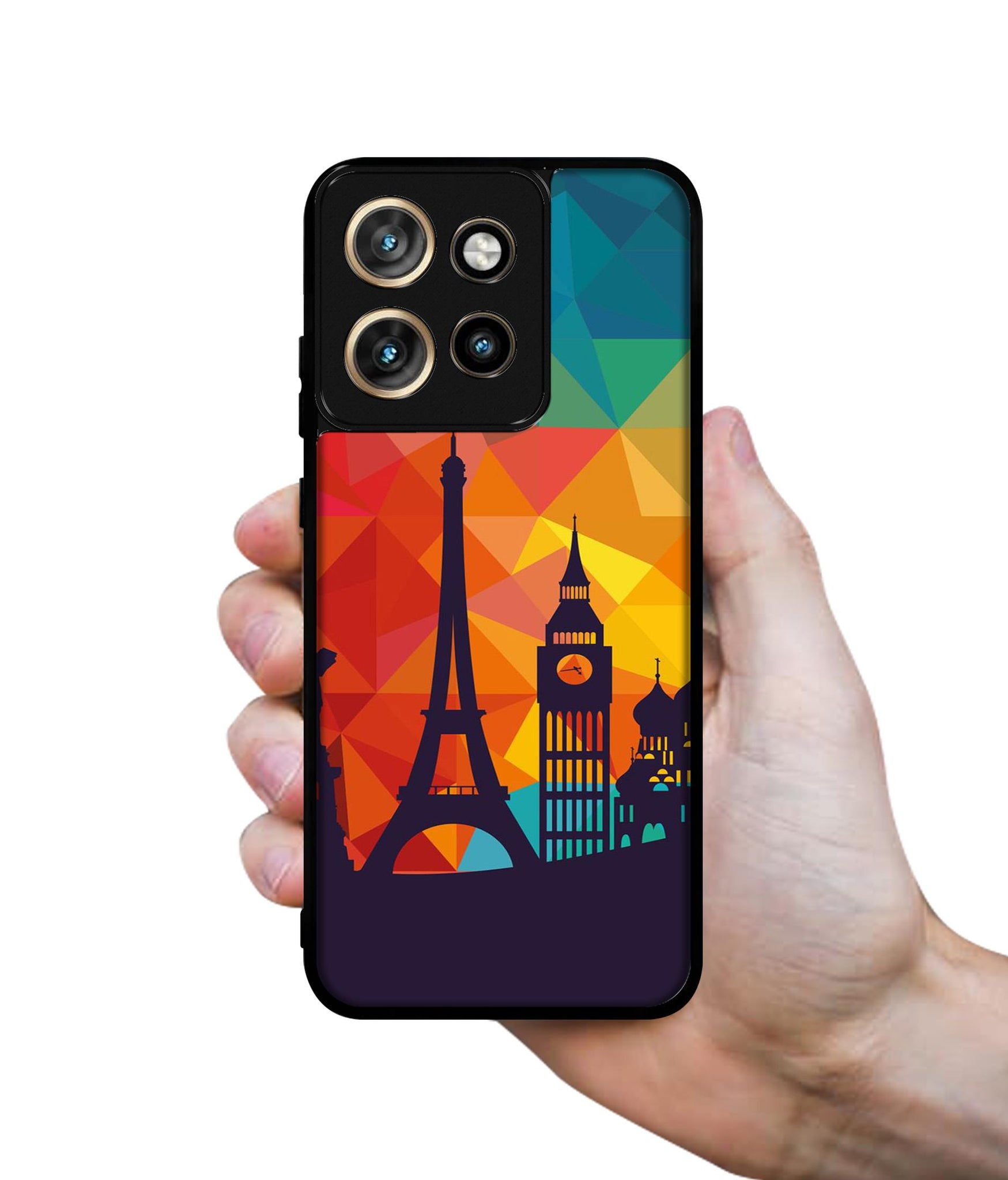 Colored Paris Design Designer 2D Printed Back Case Cover for Motorola Moto Edge 50 Neo 5G