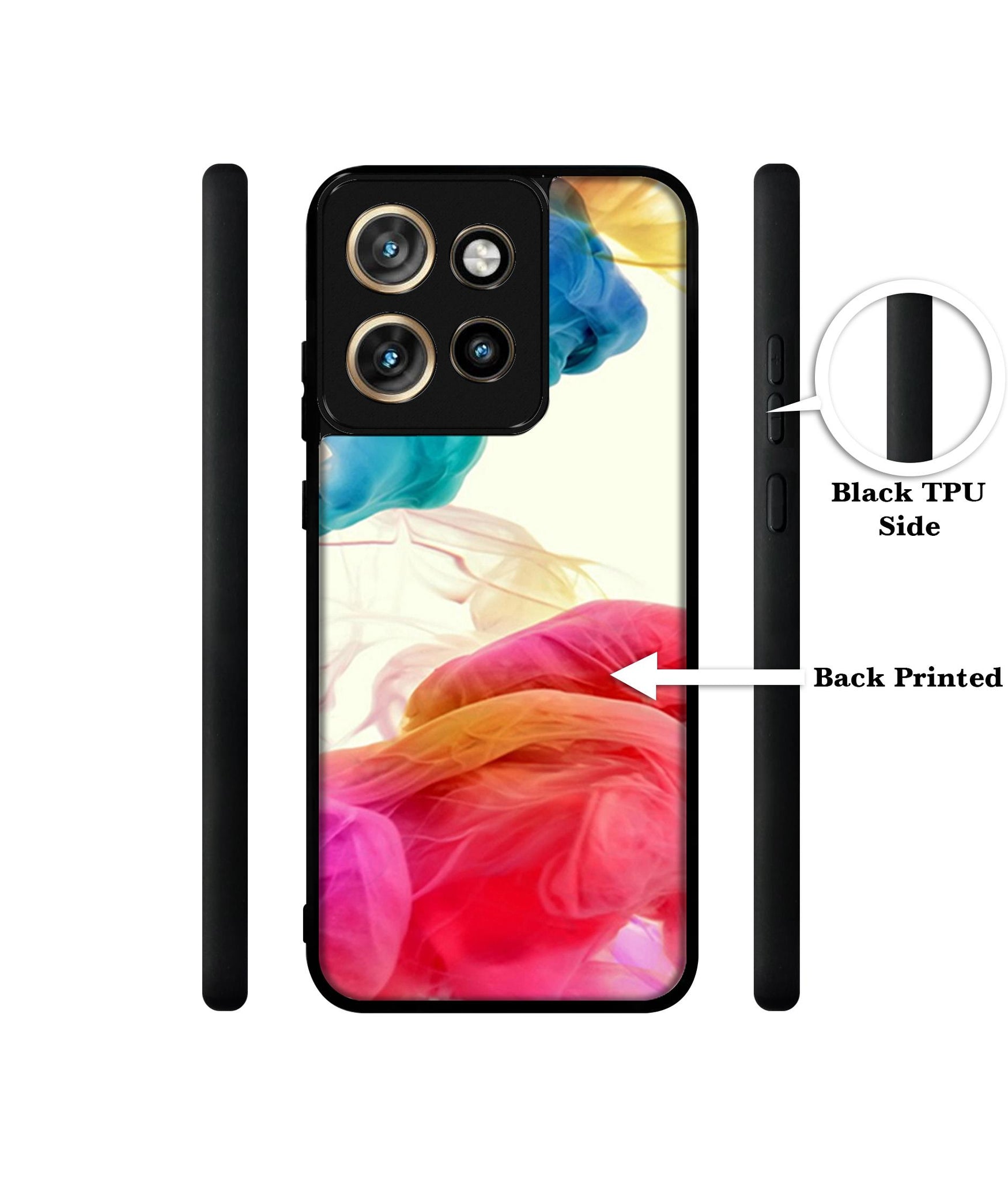 Colored Smoke Design Designer 2D Printed Back Case Cover for Motorola Moto Edge 50 Neo 5G