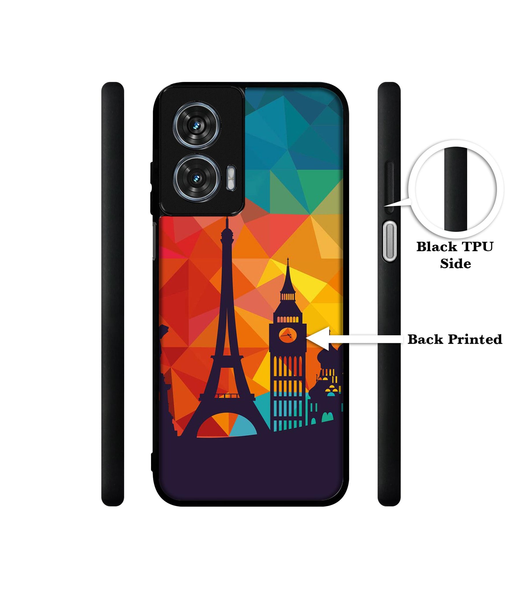 Colored Paris Design Designer 2D Printed Back Case Cover for Motorola Moto G35 5G