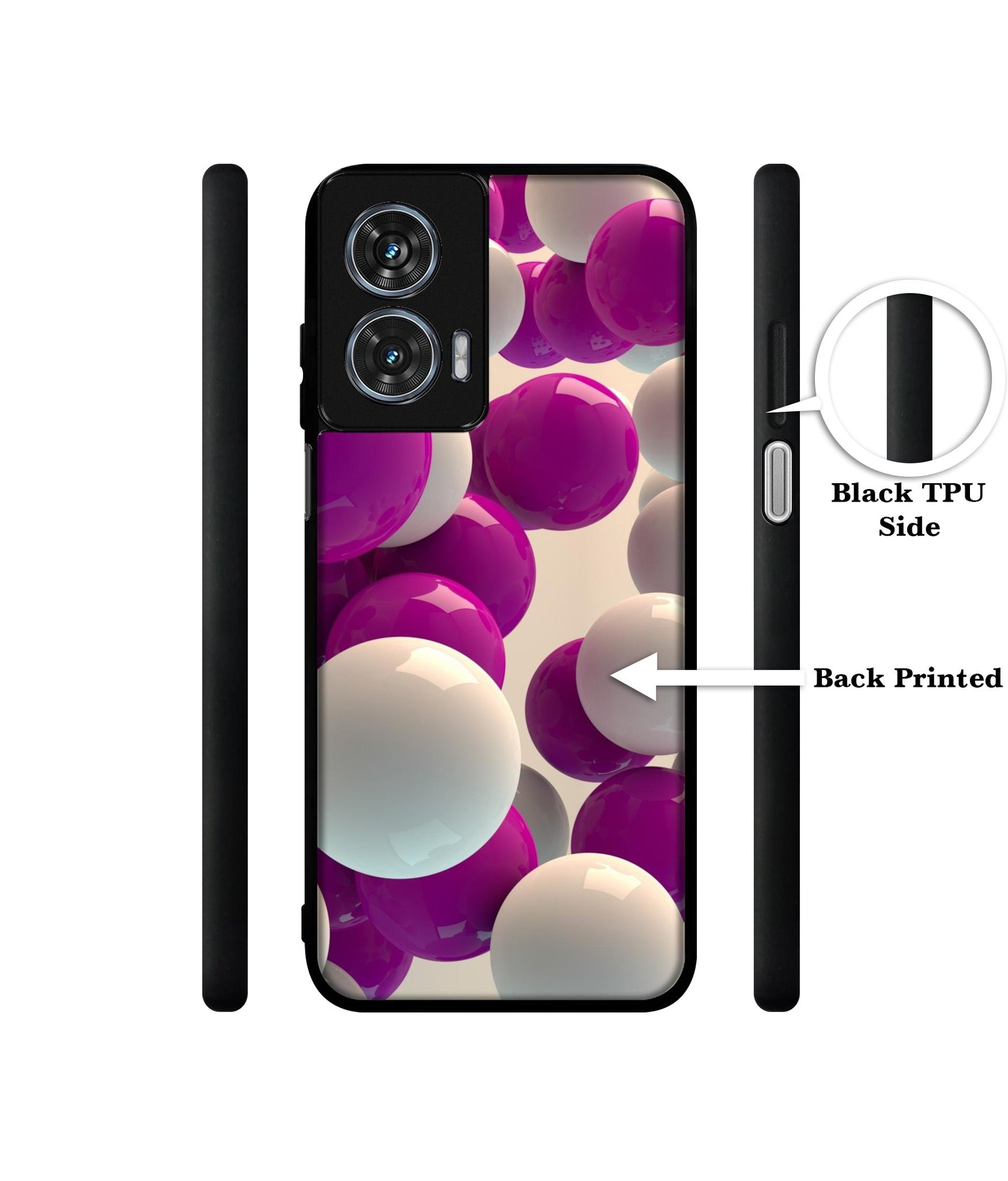 3D Balloons Design Designer 2D Printed Back Case Cover for Motorola Moto G35 5G