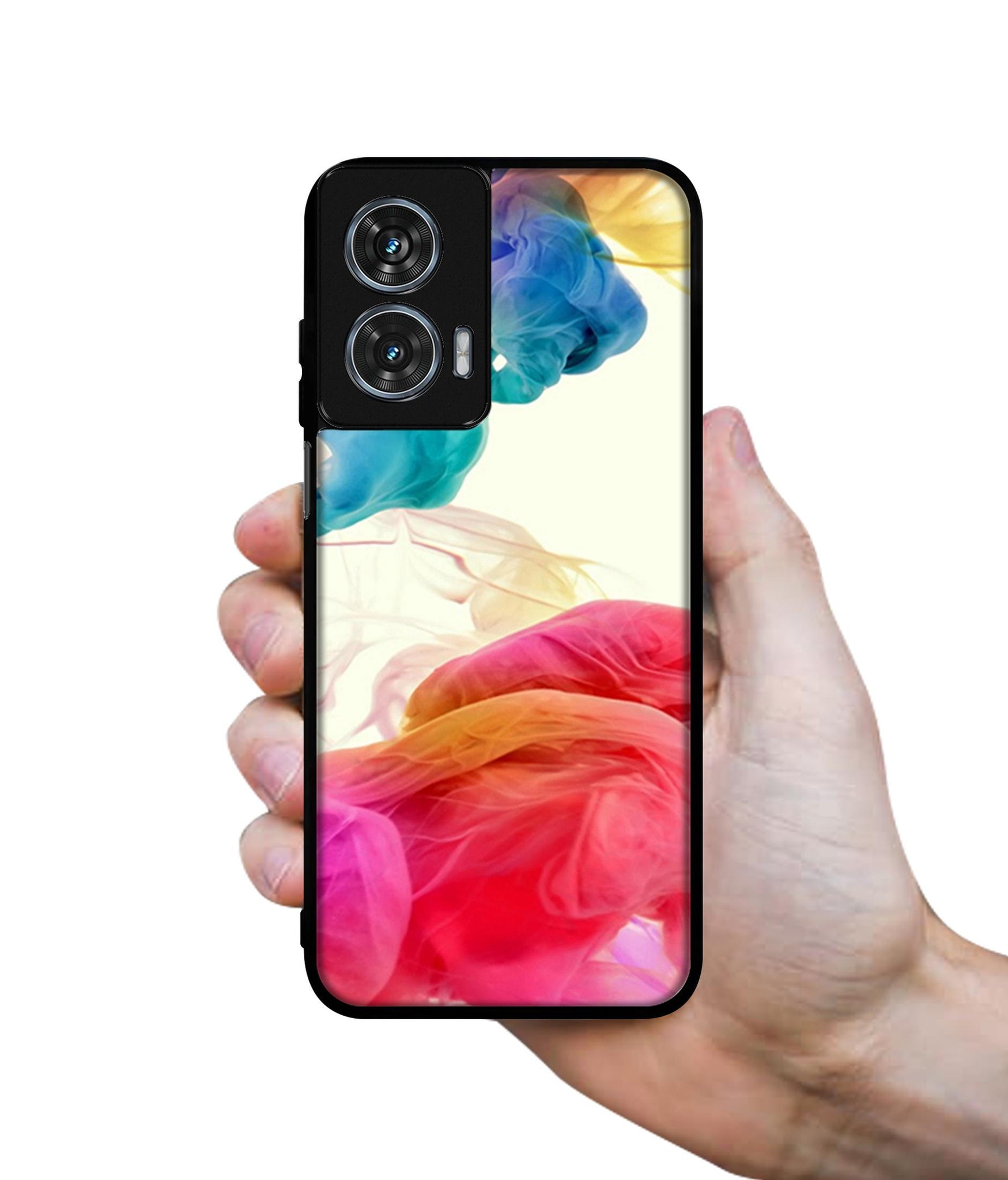 Colored Smoke Design Designer 2D Printed Back Case Cover for Motorola Moto G35 5G