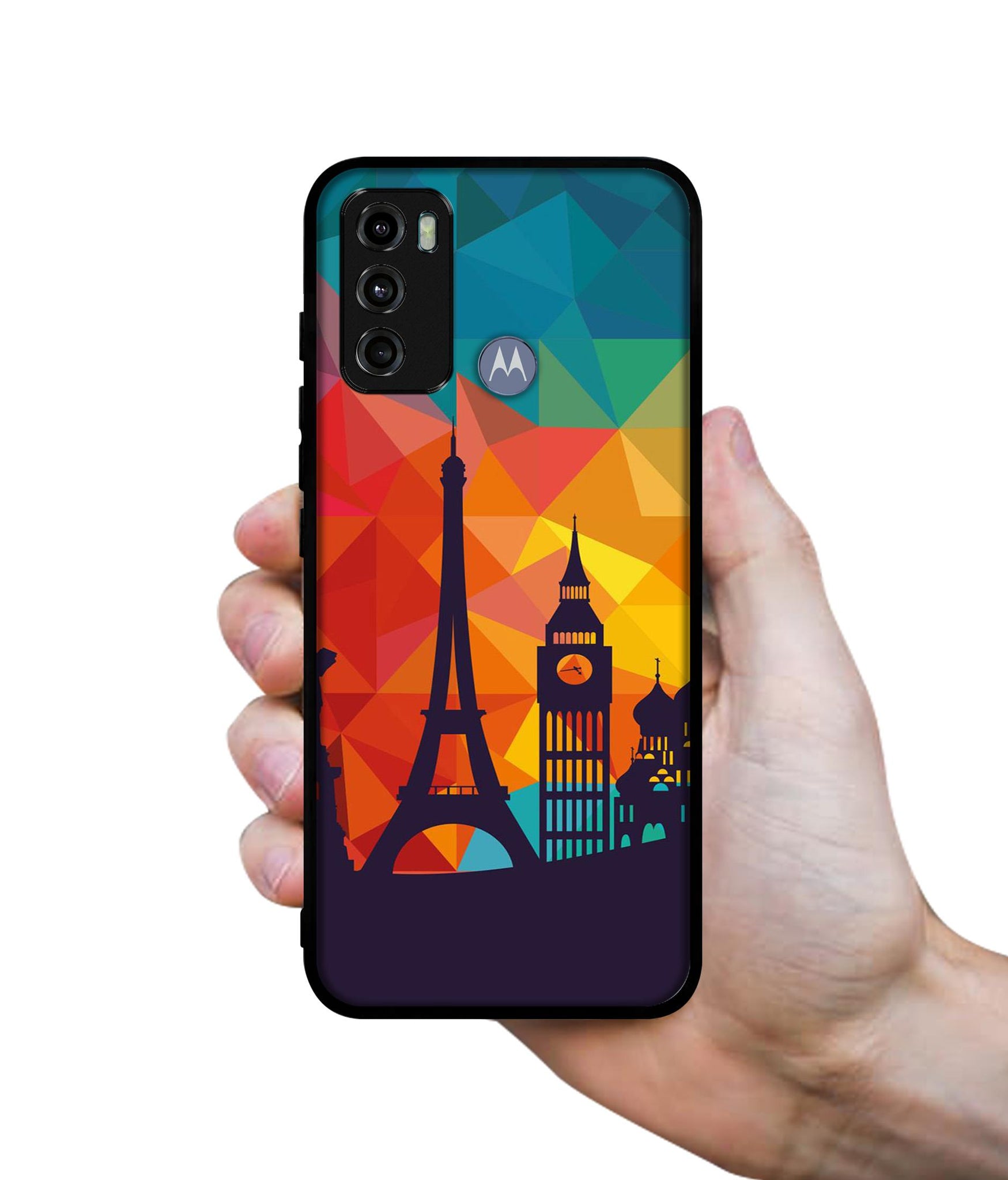 Colored Paris Design Designer 2D Printed Back Case Cover for Motorola Moto G60 4G / G40 Fusion 4G