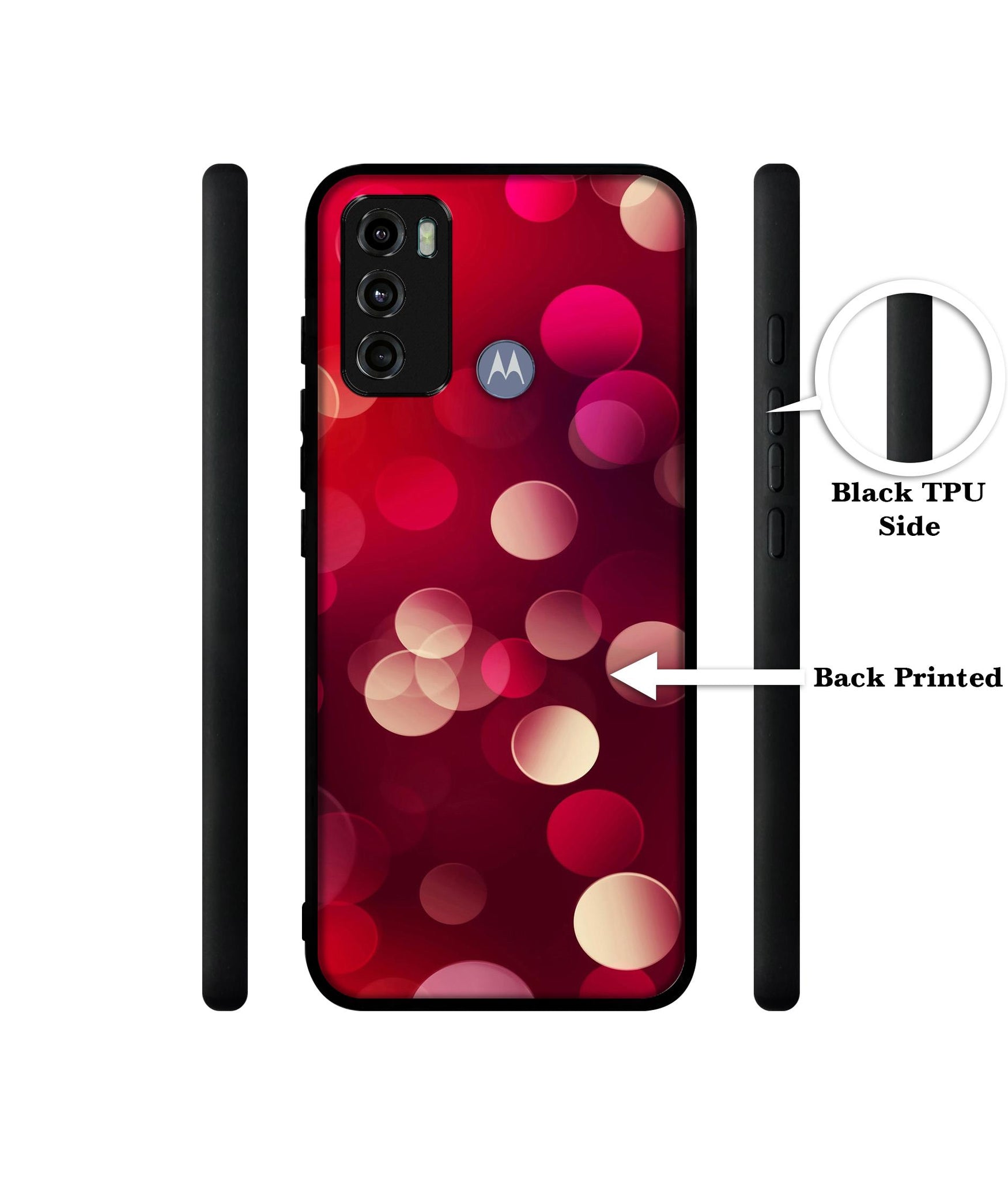 3D Circles Design Designer 2D Printed Back Case Cover for Motorola Moto G60 4G / G40 Fusion 4G