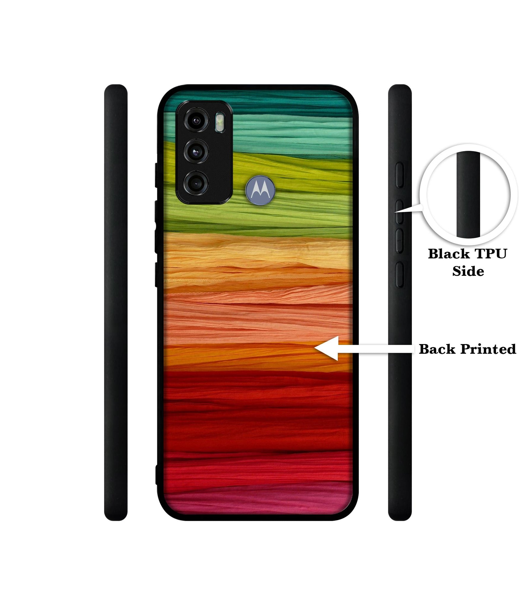 Colorful Thread Design Designer 2D Printed Back Case Cover for Motorola Moto G60 4G / G40 Fusion 4G