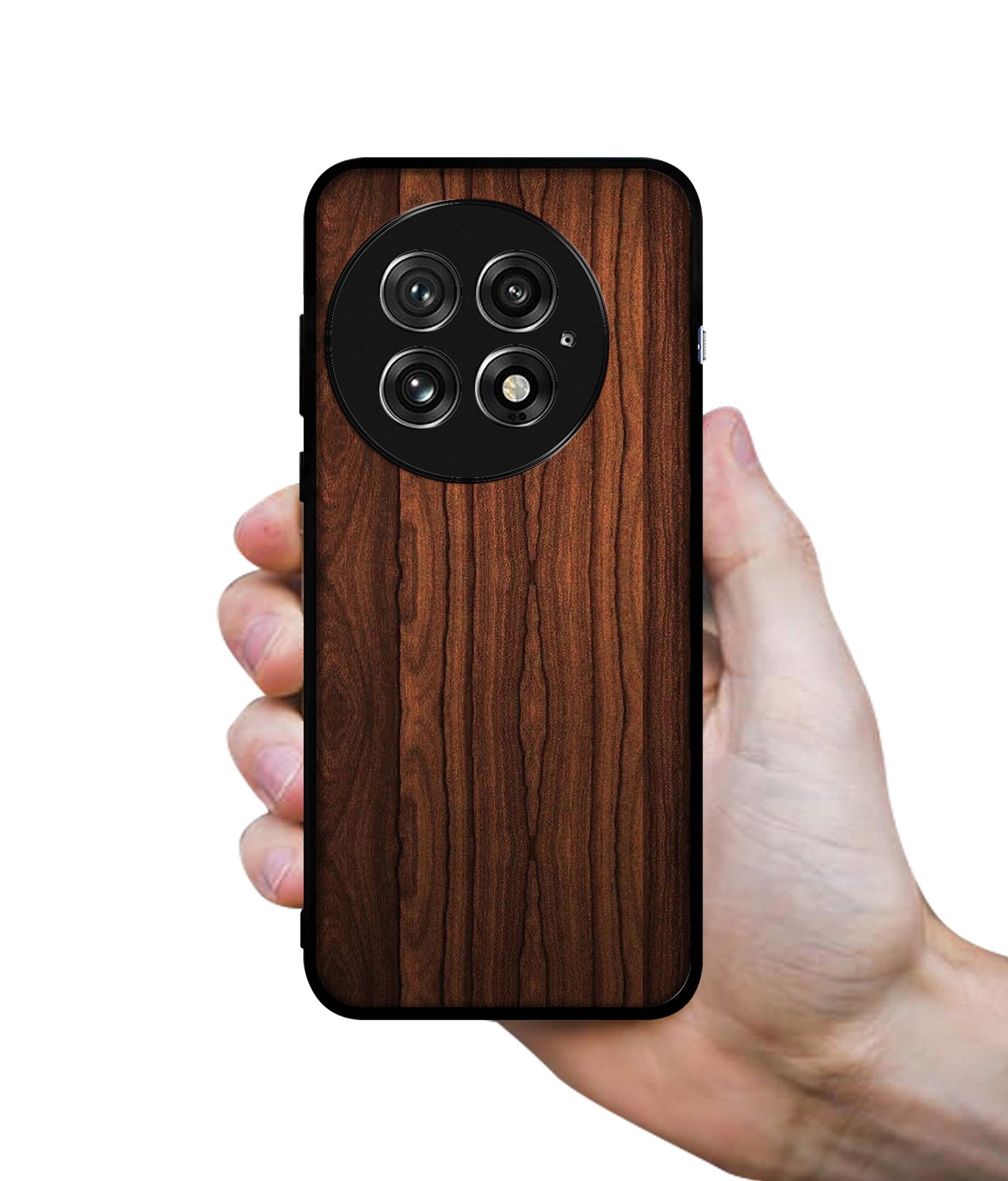 Brown Wooden Texture Design Designer 2D Printed Back Case Cover for OnePlus 13 5G