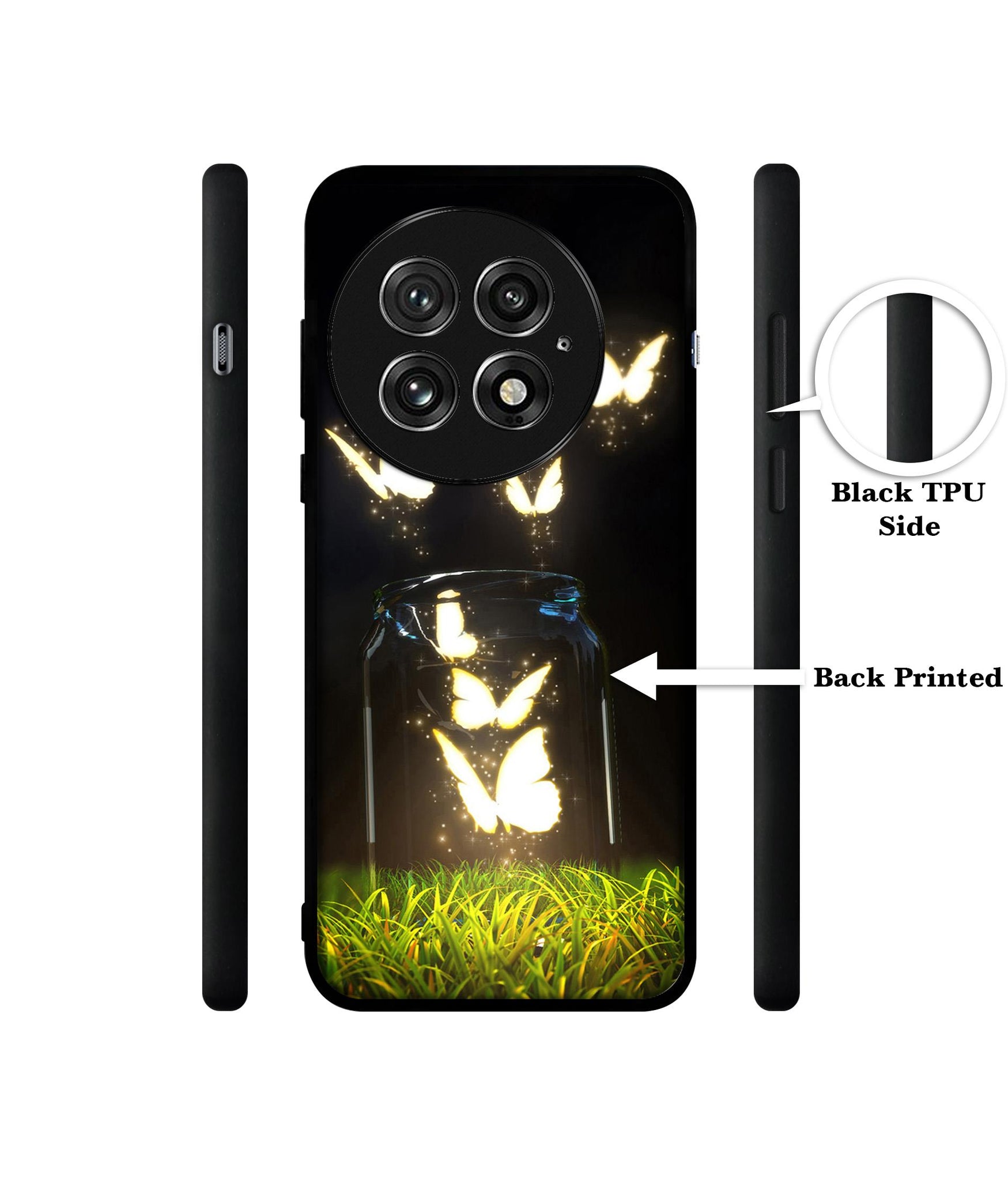 Butterfly Design Designer 2D Printed Back Case Cover for OnePlus 13 5G