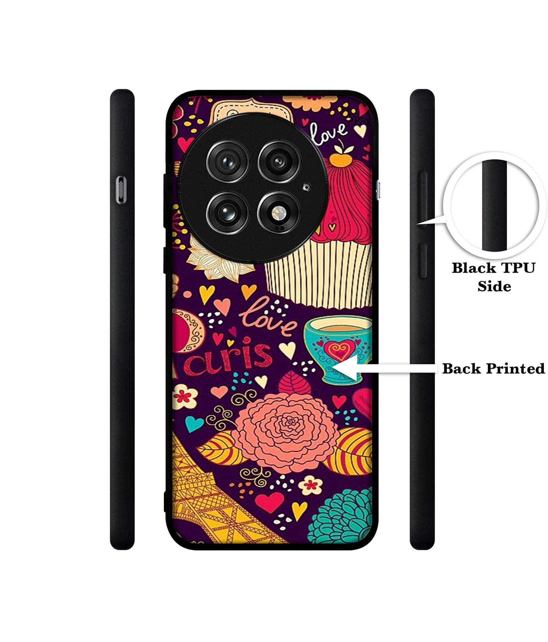 Paris Flower Love Design Designer 2D Printed Back Case Cover for OnePlus 13 5G