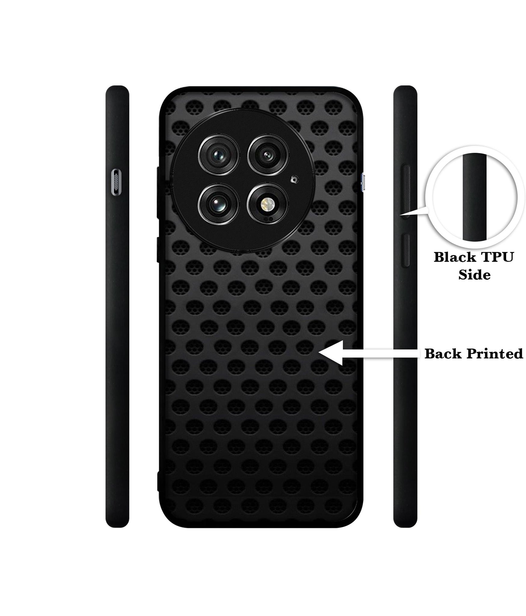 Black Circle Design Designer 2D Printed Back Case Cover for OnePlus 13 5G