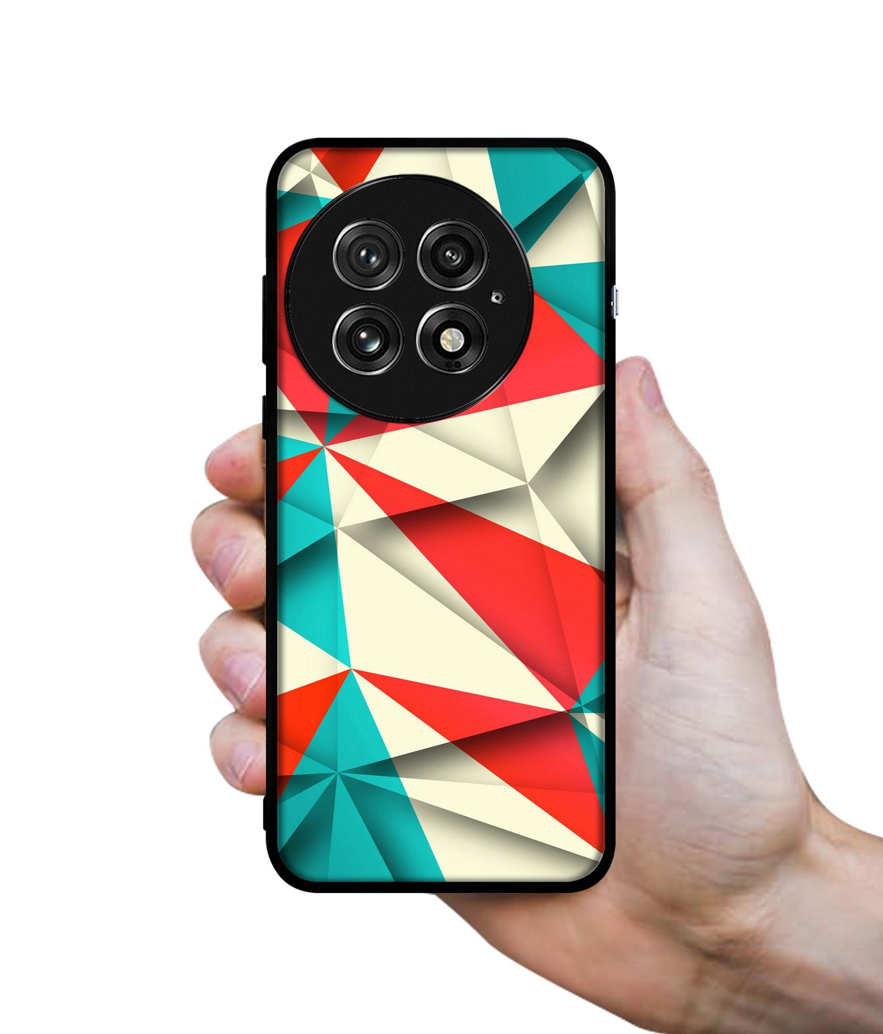 Red Blue White Pattern Design Designer 2D Printed Back Case Cover for OnePlus 13 5G