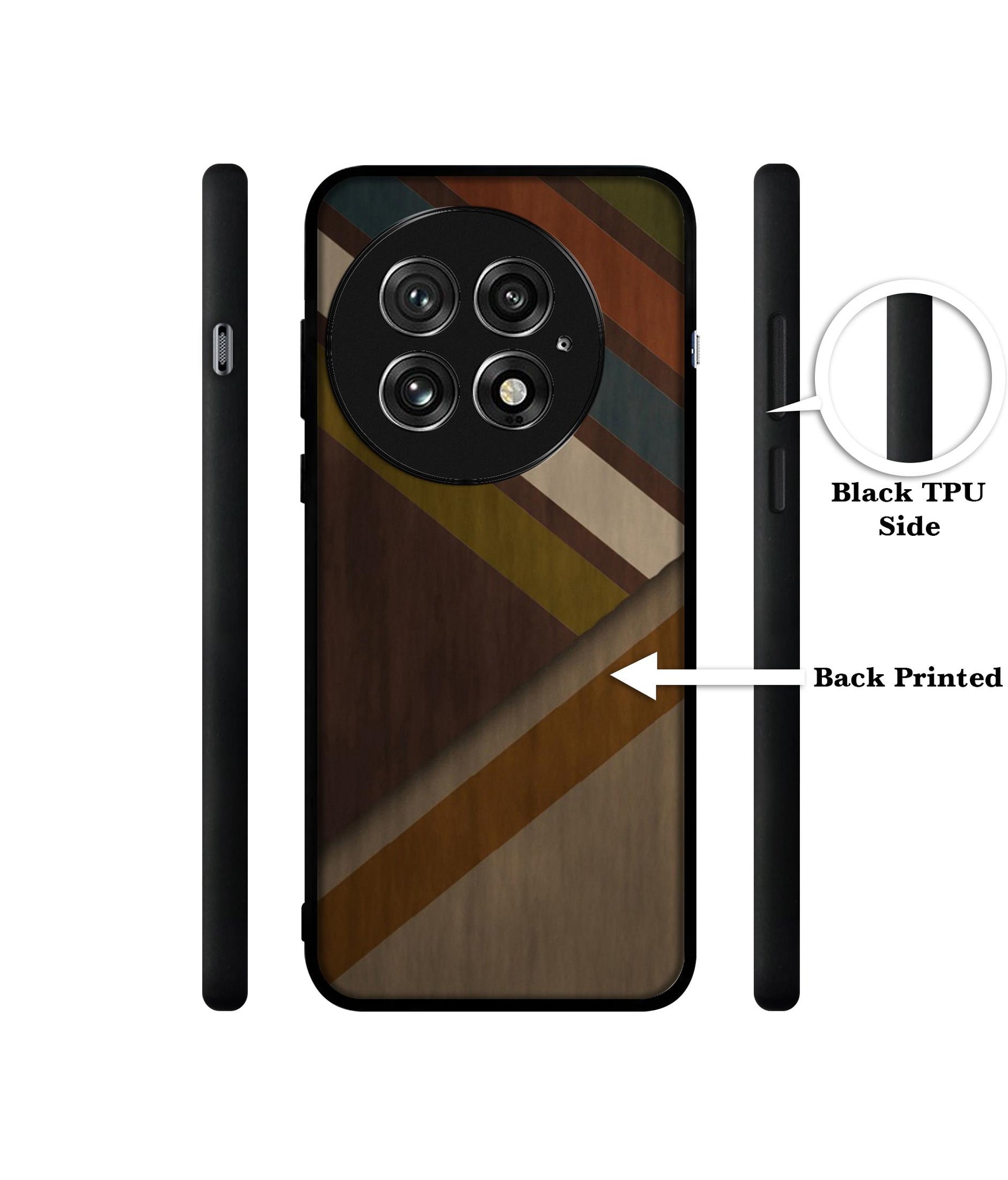Colorful Wooden Pattern Design Designer 2D Printed Back Case Cover for OnePlus 13 5G