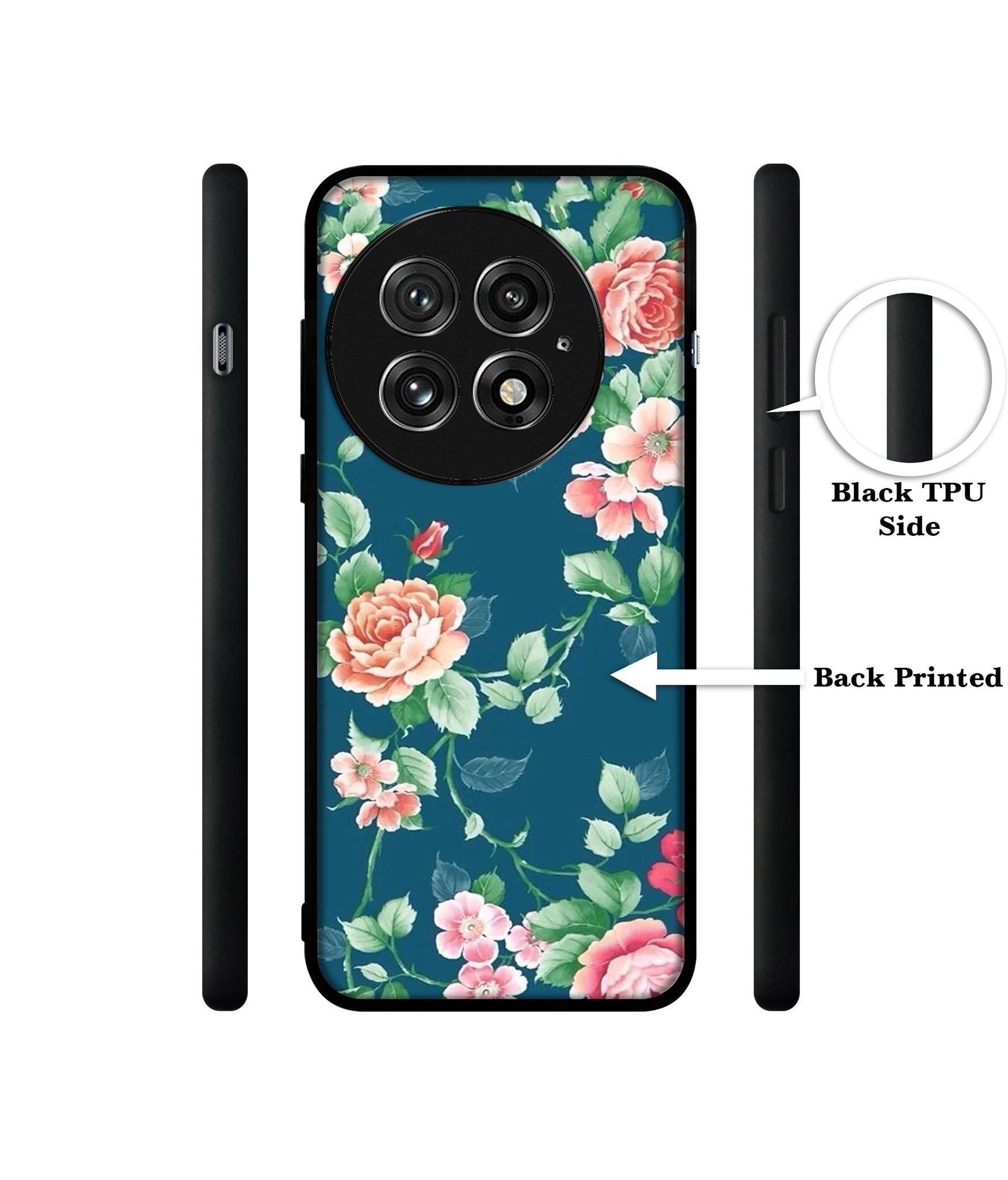 Vintage Floral Design Designer 2D Printed Back Case Cover for OnePlus 13 5G