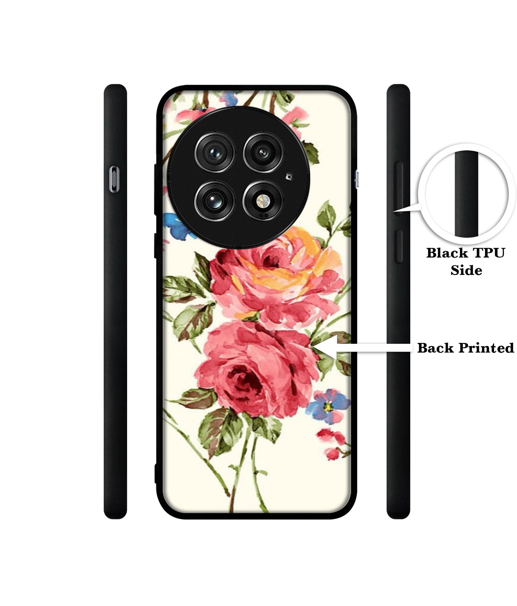 Vintage Painting Flower Design Designer 2D Printed Back Case Cover for OnePlus 13 5G