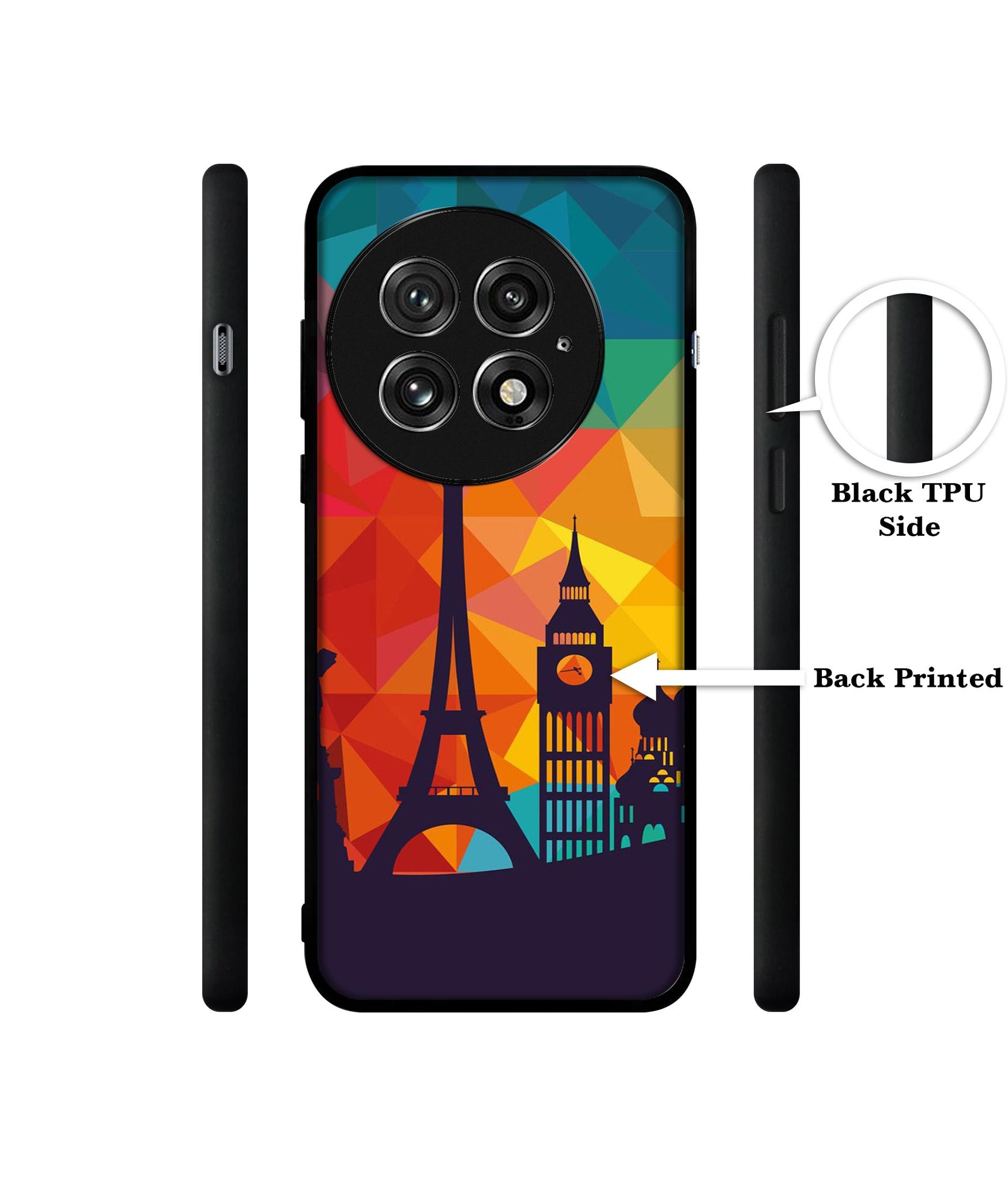 Colored Paris Design Designer 2D Printed Back Case Cover for OnePlus 13 5G