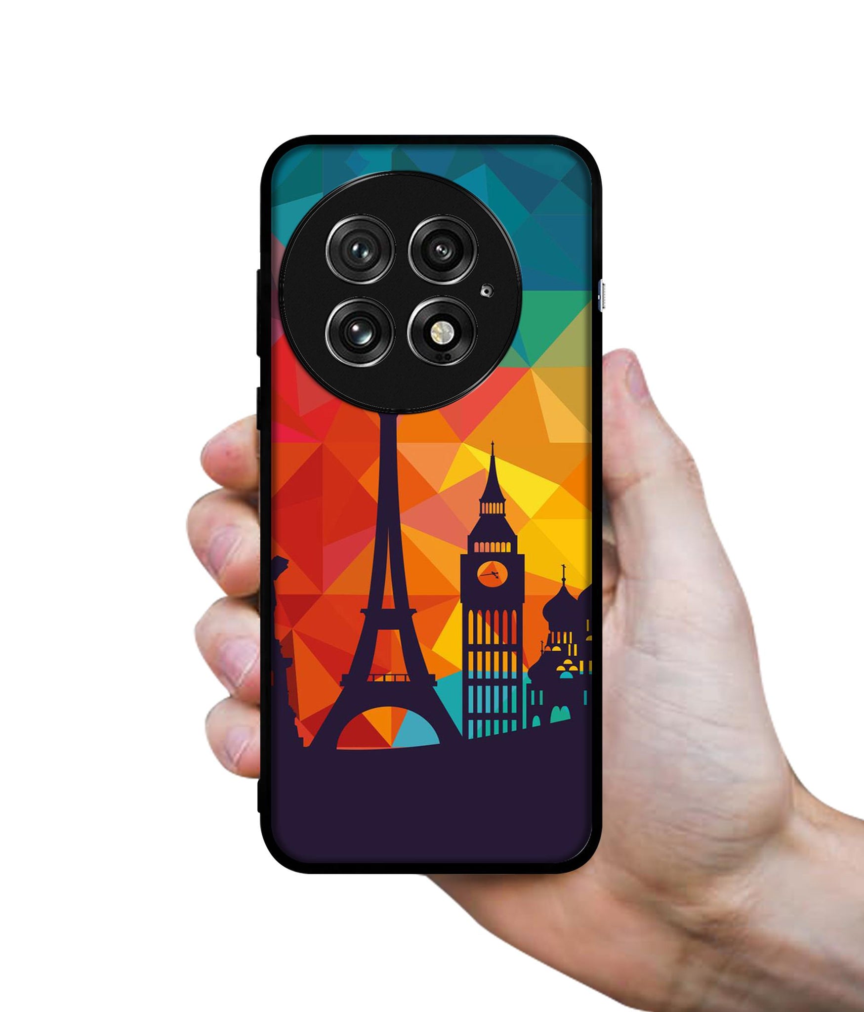 Colored Paris Design Designer 2D Printed Back Case Cover for OnePlus 13 5G