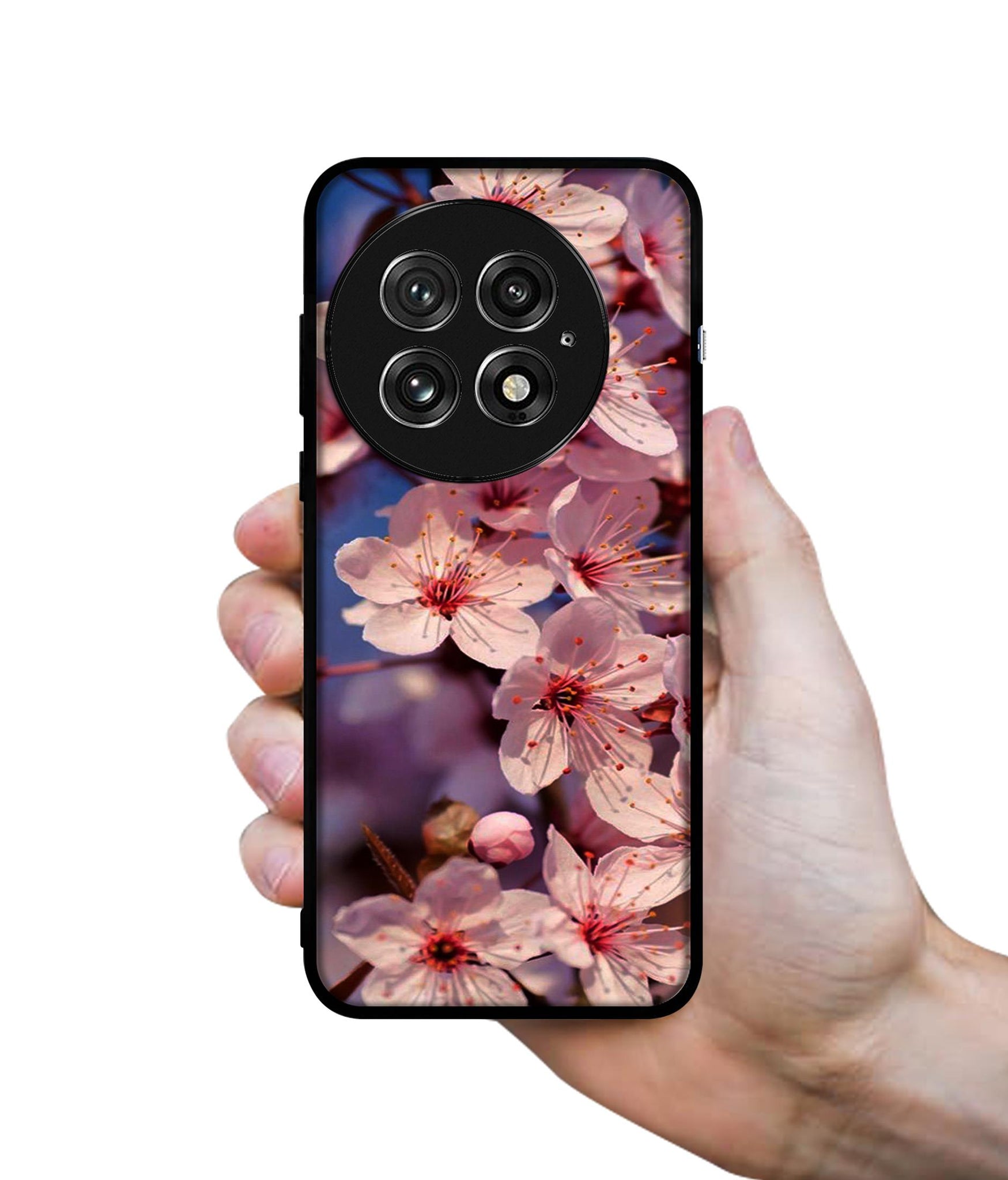Pink Flowers Pattern Design Designer 2D Printed Back Case Cover for OnePlus 13 5G