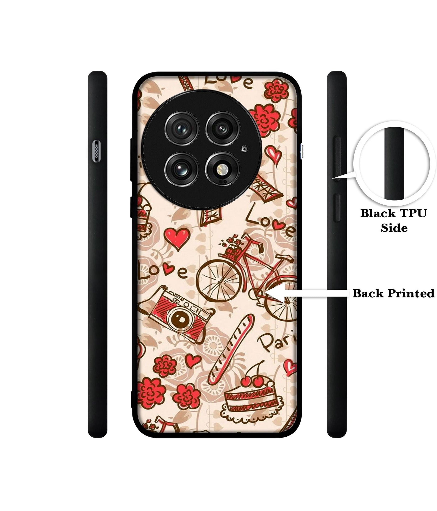 Vintage Paris Design Designer 2D Printed Back Case Cover for OnePlus 13 5G