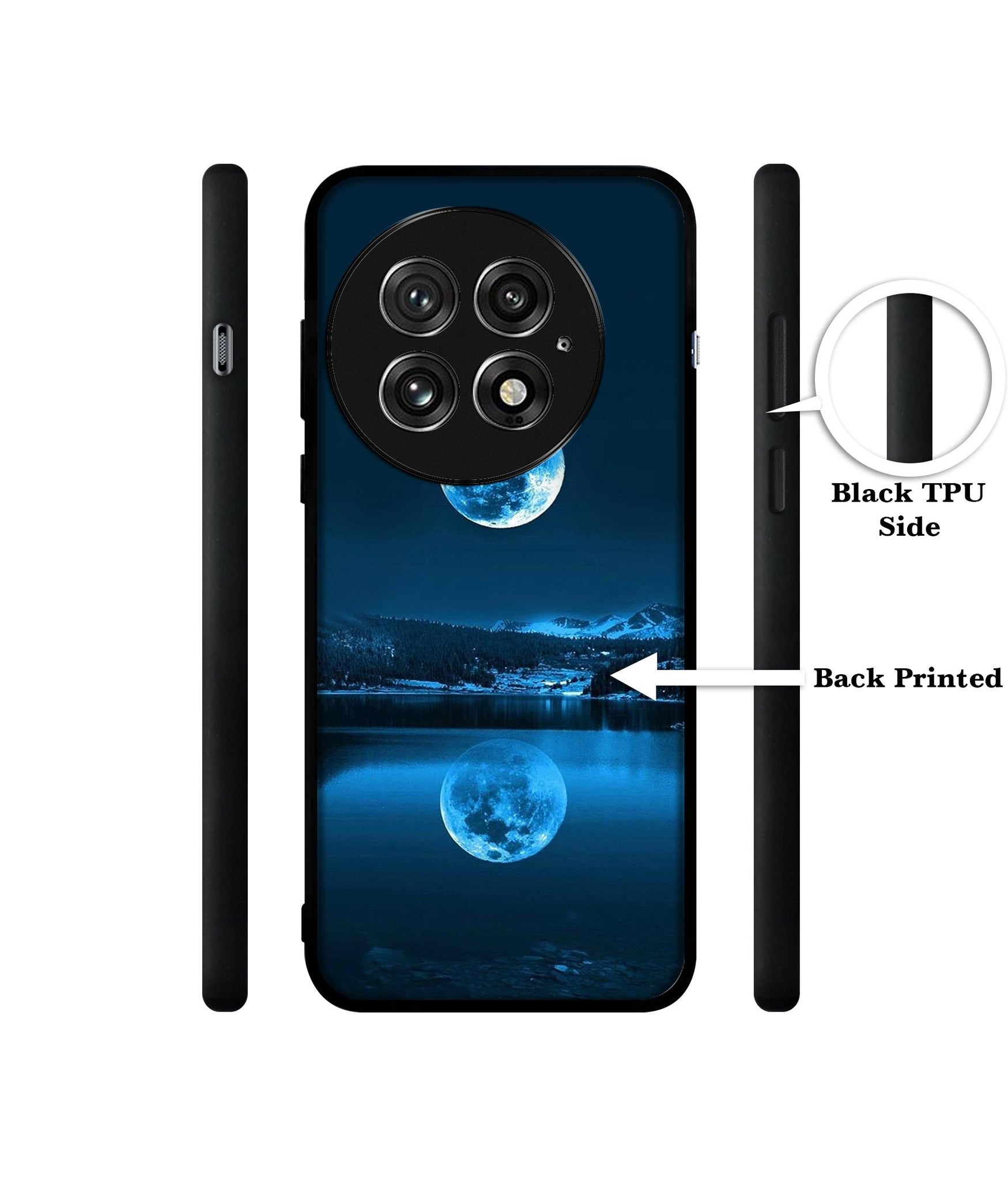 Moon Pattern Print Design Designer 2D Printed Back Case Cover for OnePlus 13 5G