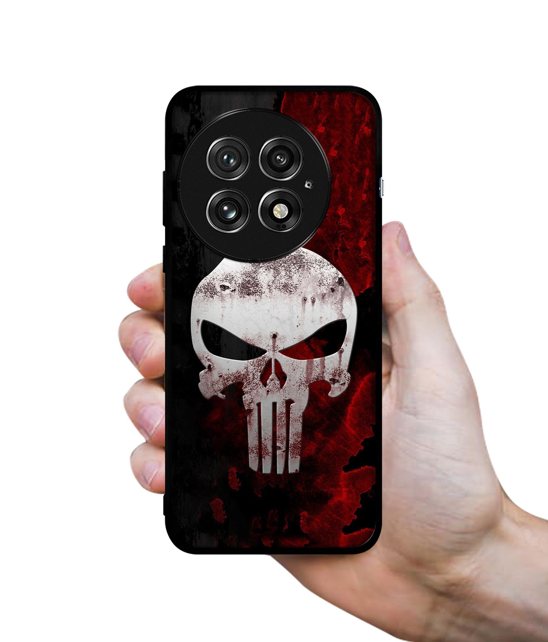 Punisher Skull Design Designer 2D Printed Back Case Cover for OnePlus 13 5G