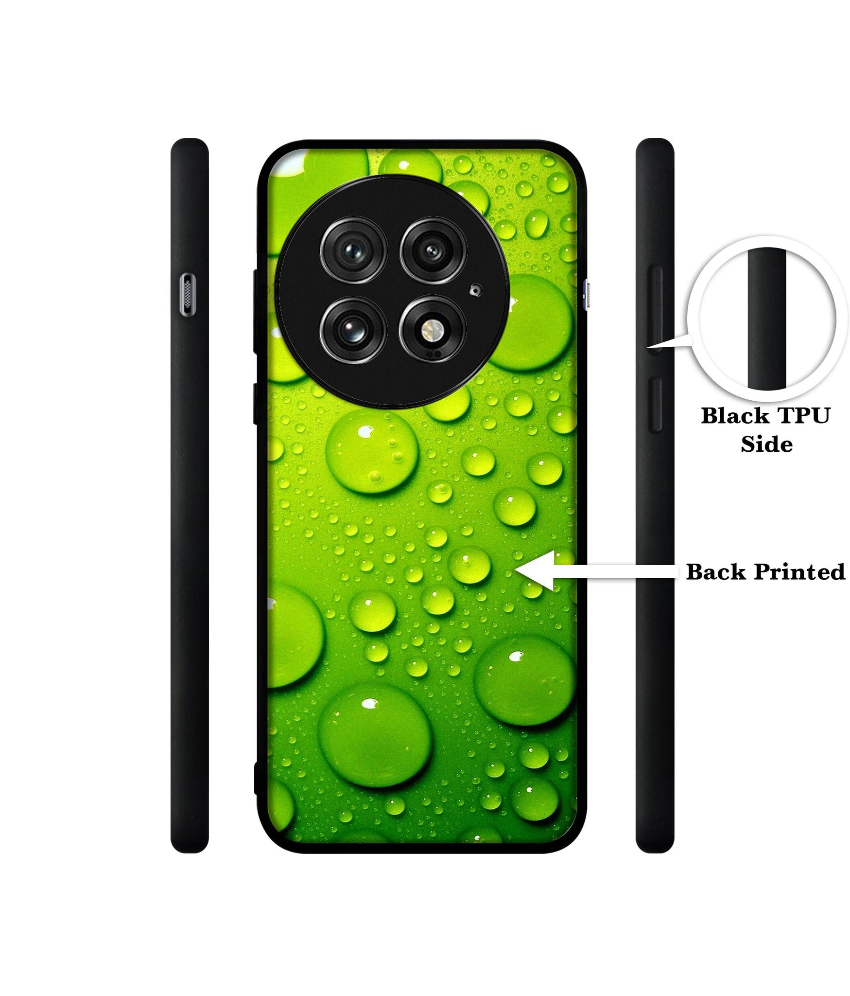 Green Bubbles Design Designer 2D Printed Back Case Cover for OnePlus 13 5G