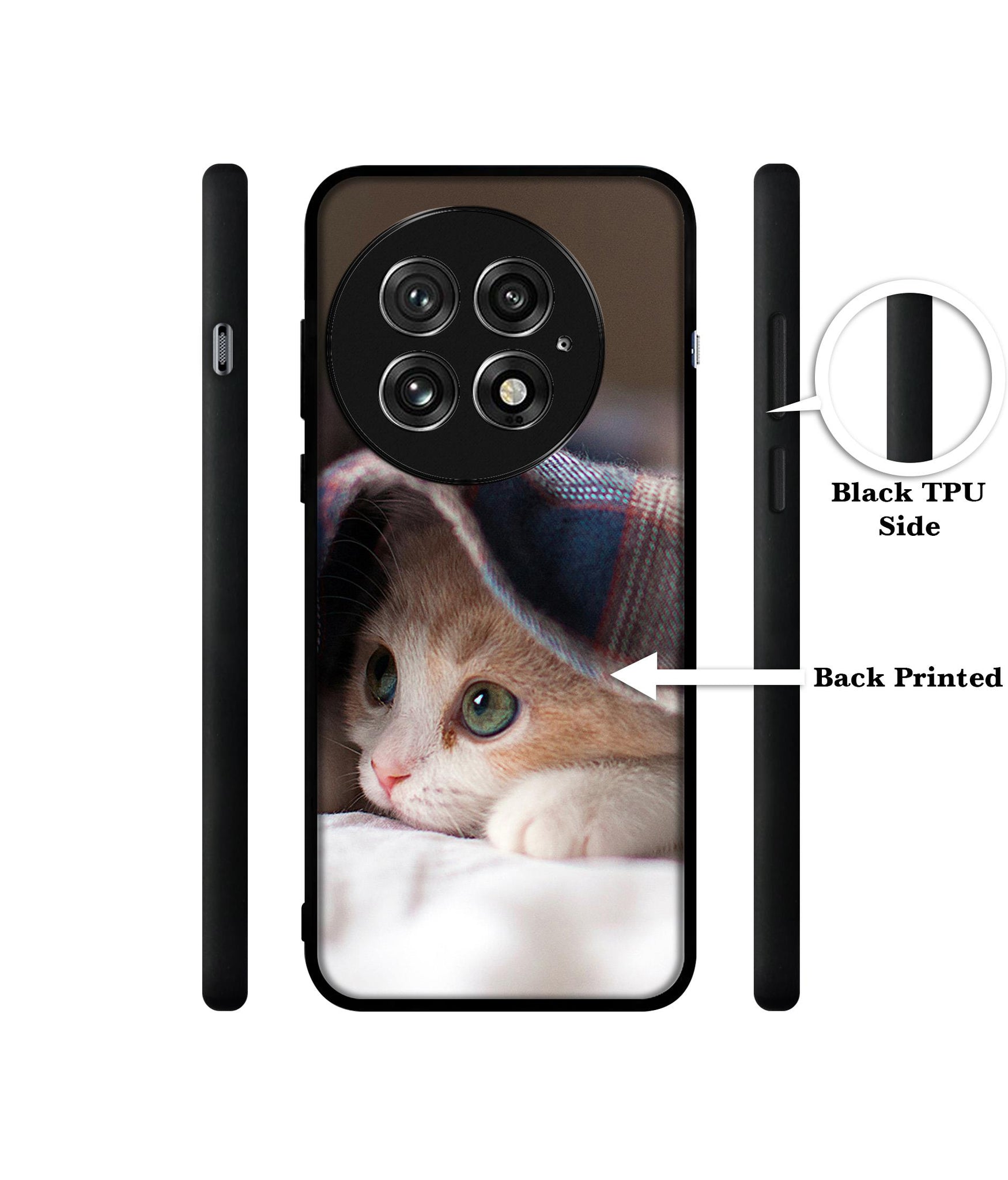 Sleepy Kitten Design Designer 2D Printed Back Case Cover for OnePlus 13 5G