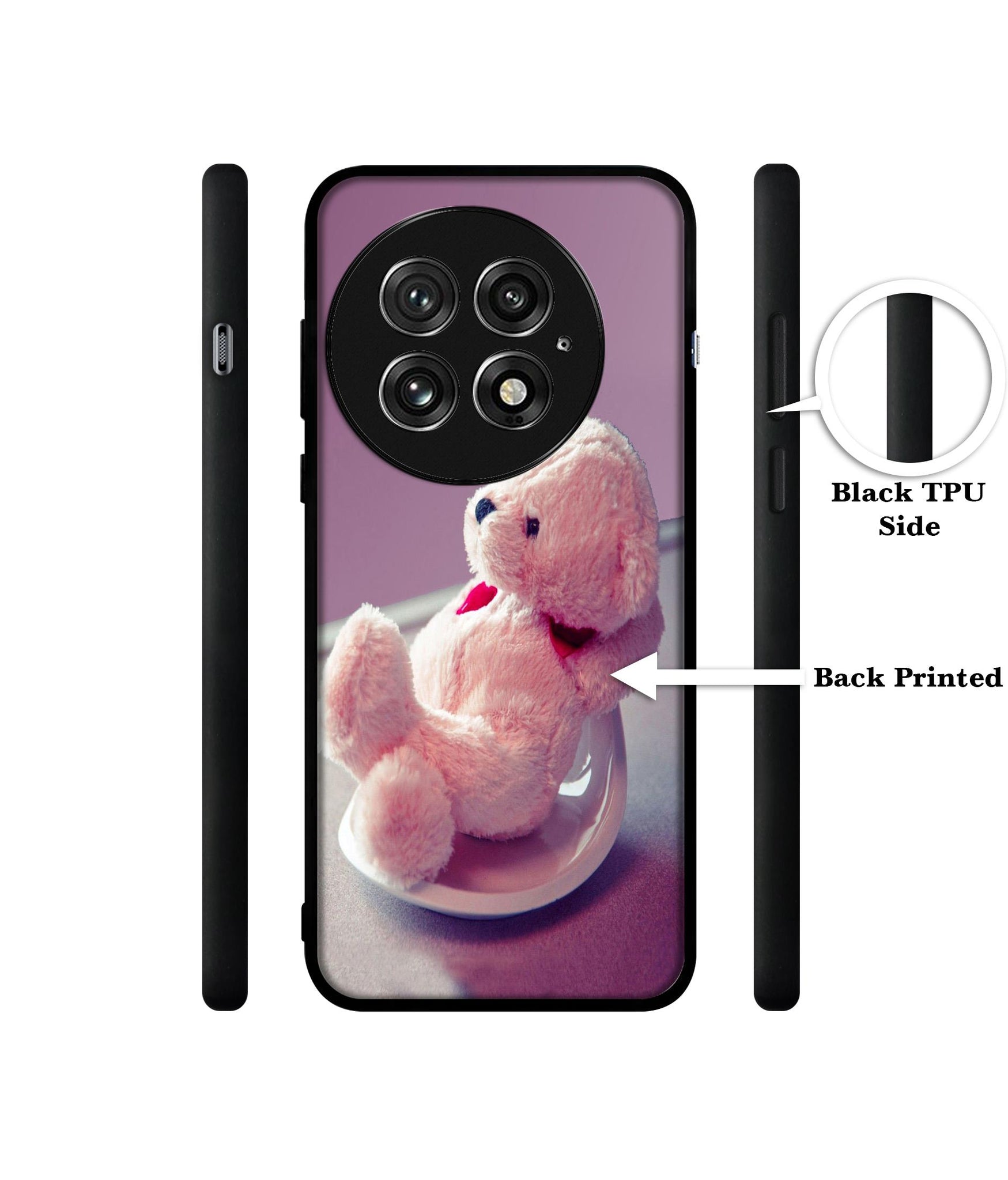 Cute Teddy Bear Design Designer 2D Printed Back Case Cover for OnePlus 13 5G