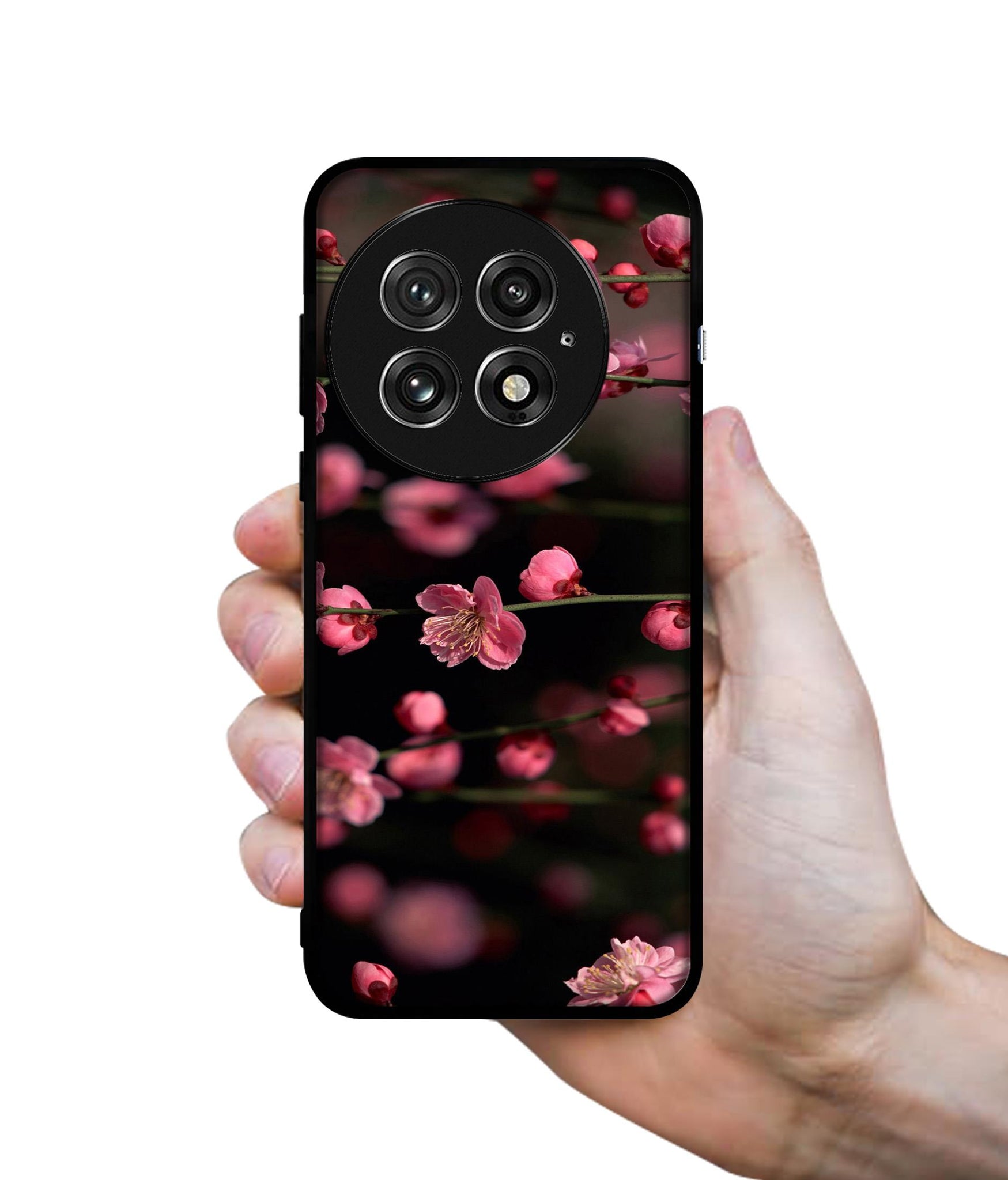 Pink Flowers Design Designer 2D Printed Back Case Cover for OnePlus 13 5G