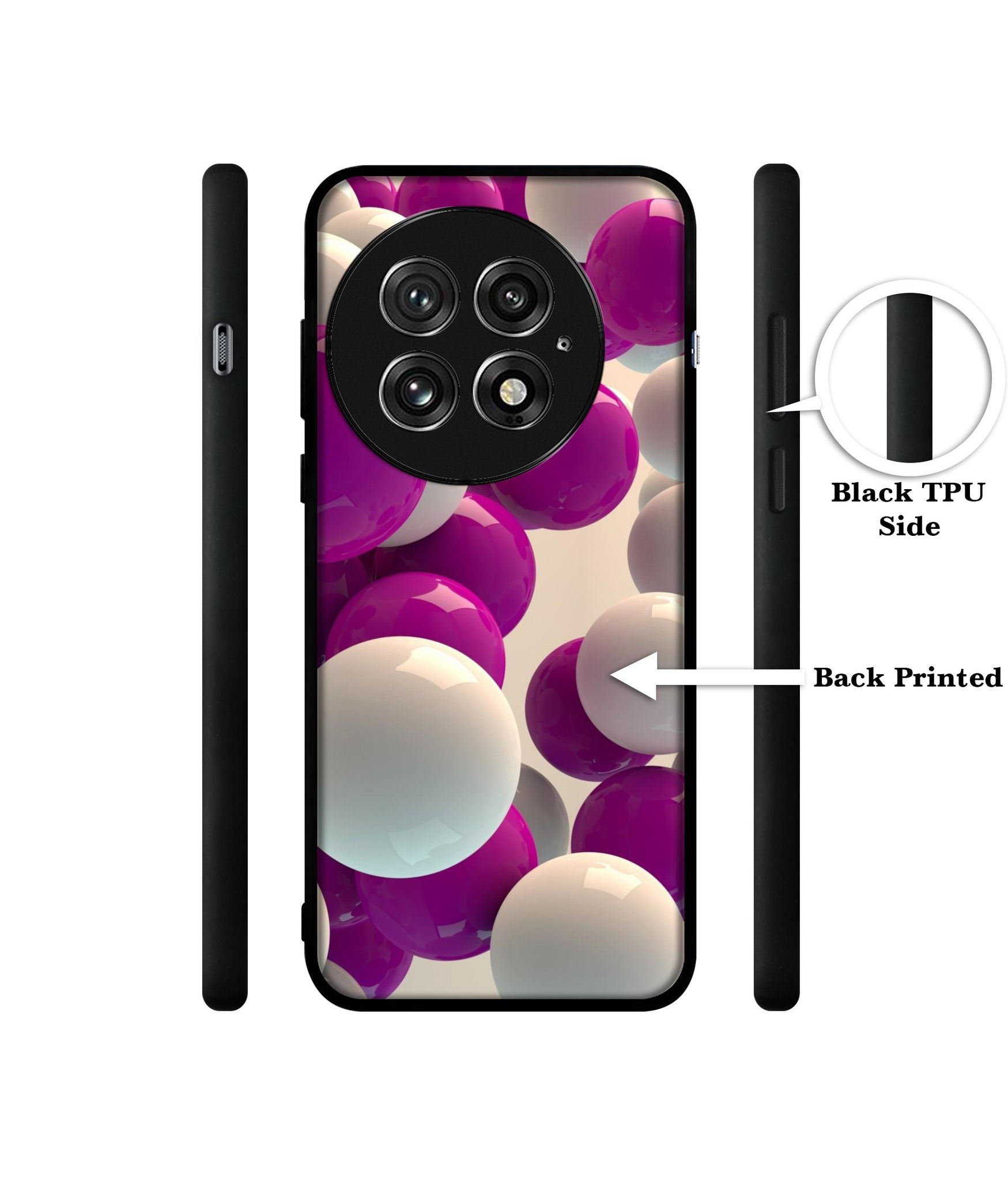 3D Balloons Design Designer 2D Printed Back Case Cover for OnePlus 13 5G