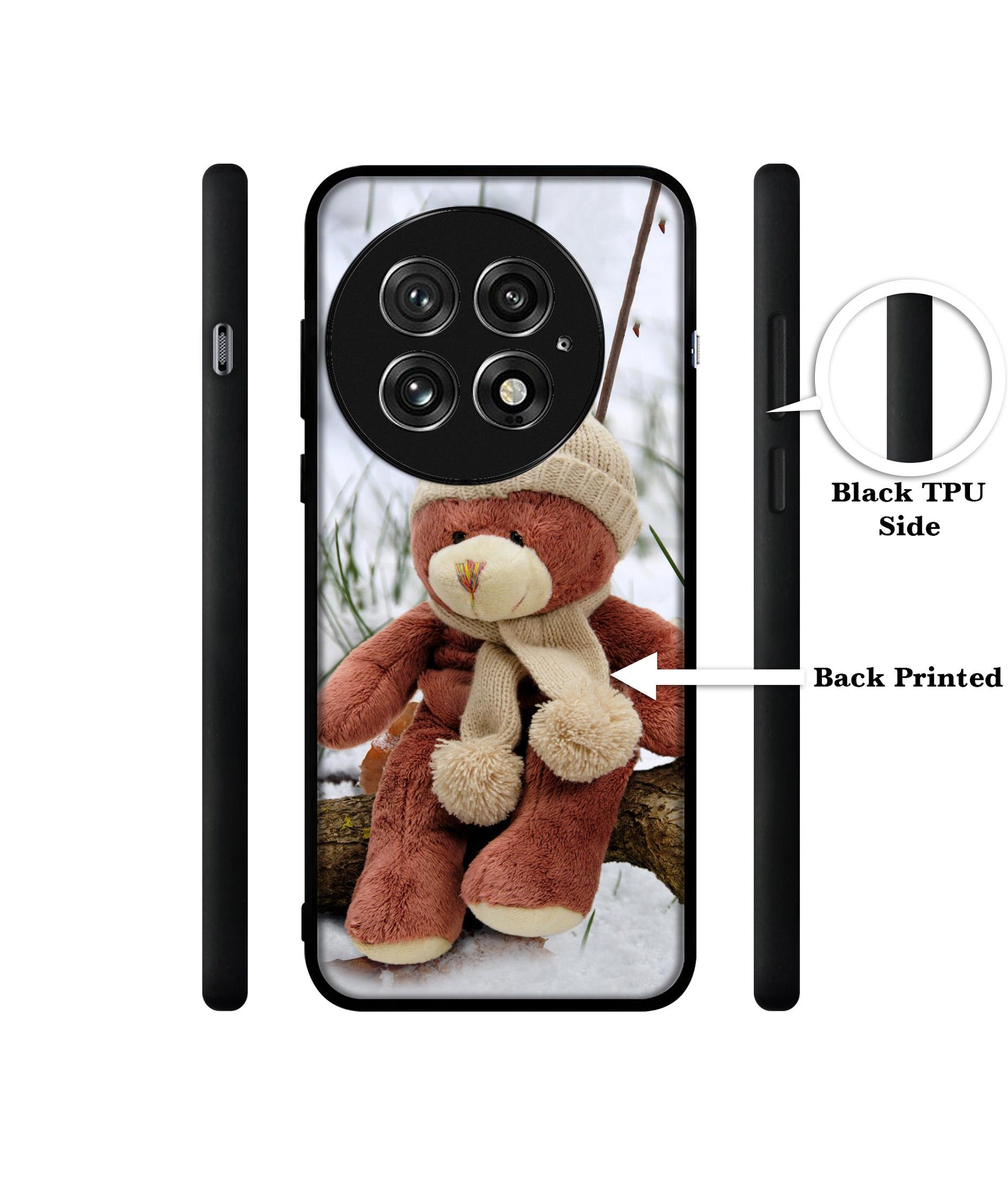 Woolen Bear Design Designer 2D Printed Back Case Cover for OnePlus 13 5G