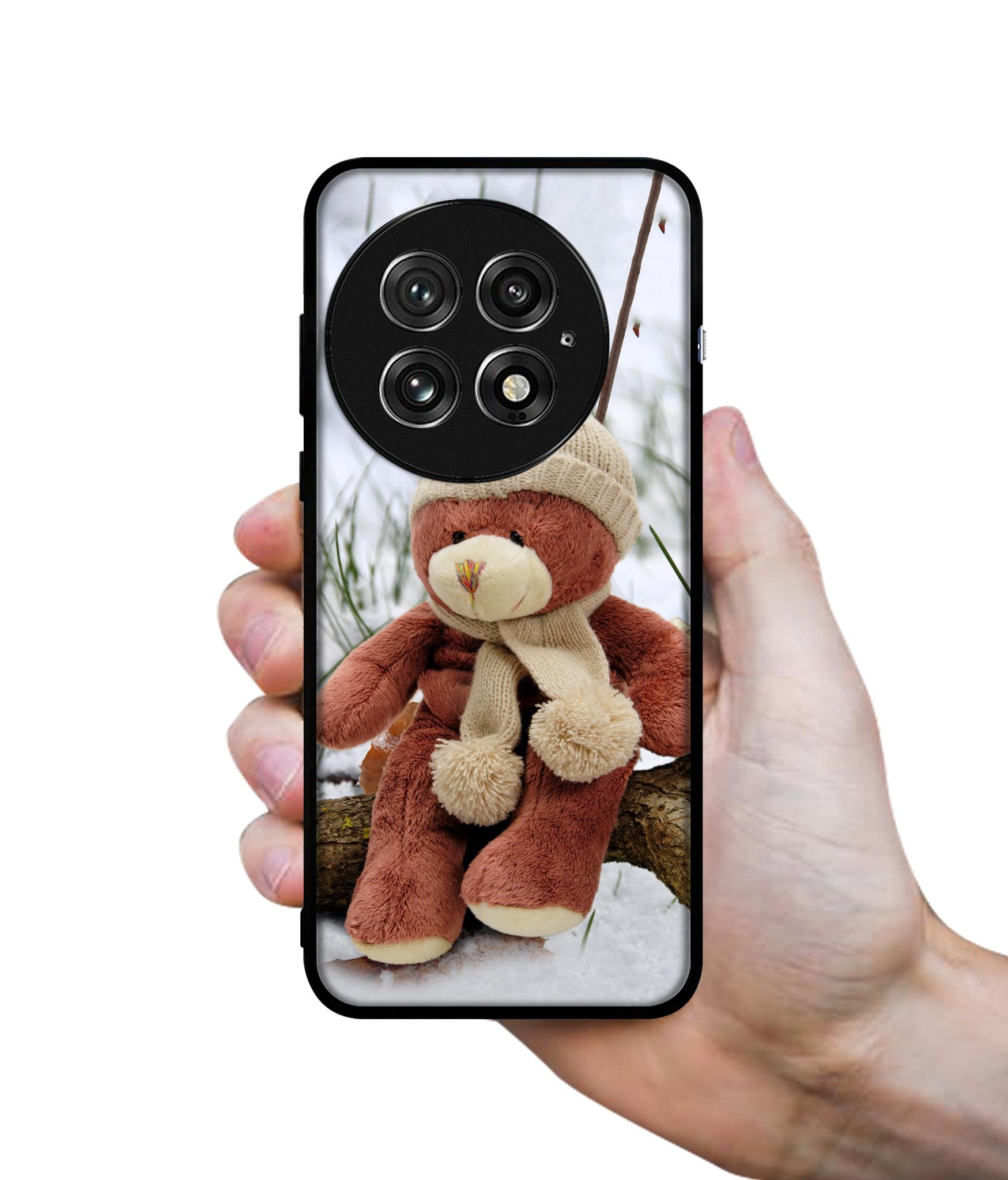 Woolen Bear Design Designer 2D Printed Back Case Cover for OnePlus 13 5G
