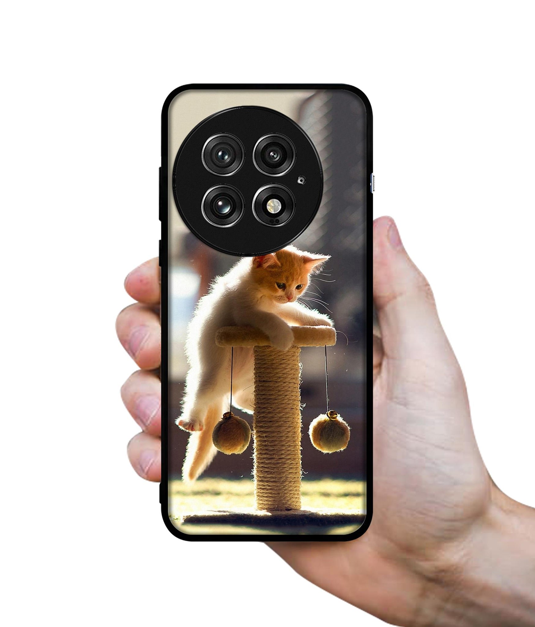 Cat Climbing Design Designer 2D Printed Back Case Cover for OnePlus 13 5G