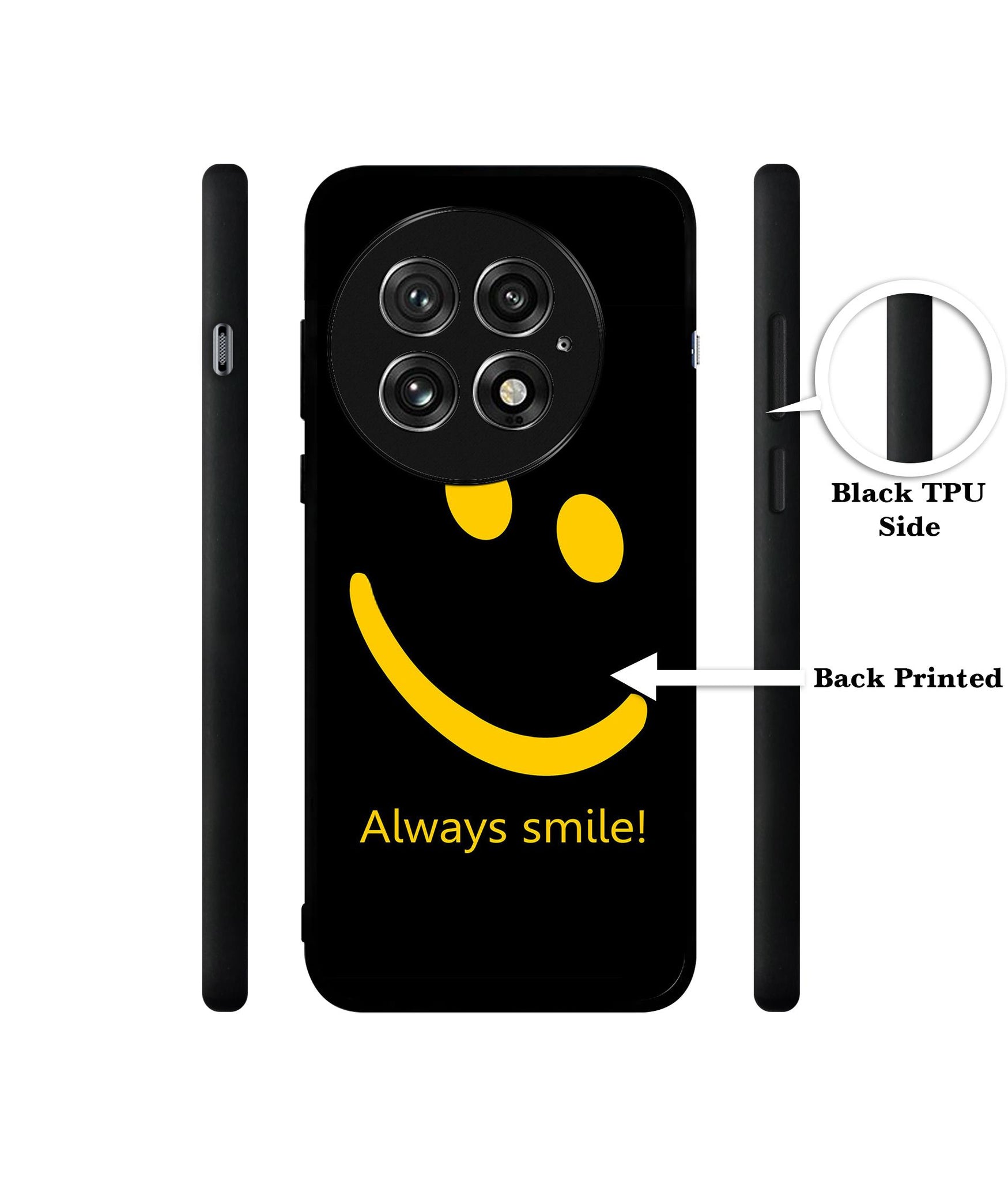 Always Smile Quote Design Designer 2D Printed Back Case Cover for OnePlus 13 5G