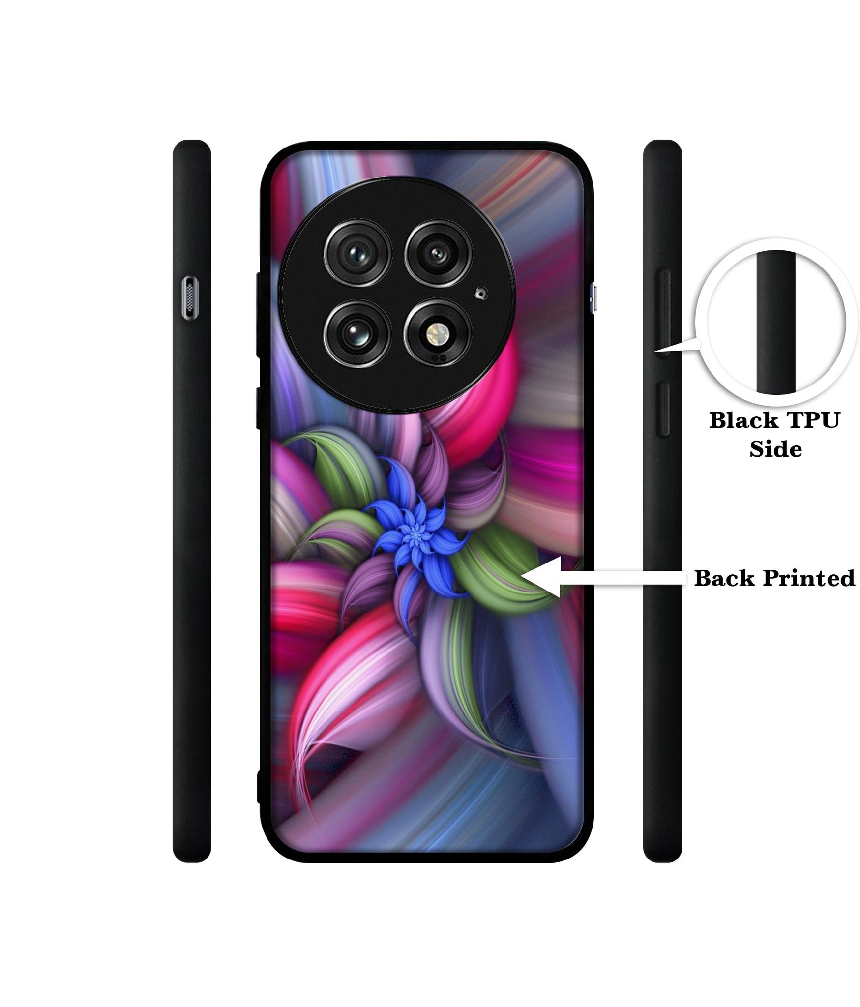 Colorful Flower Design Designer 2D Printed Back Case Cover for OnePlus 13 5G