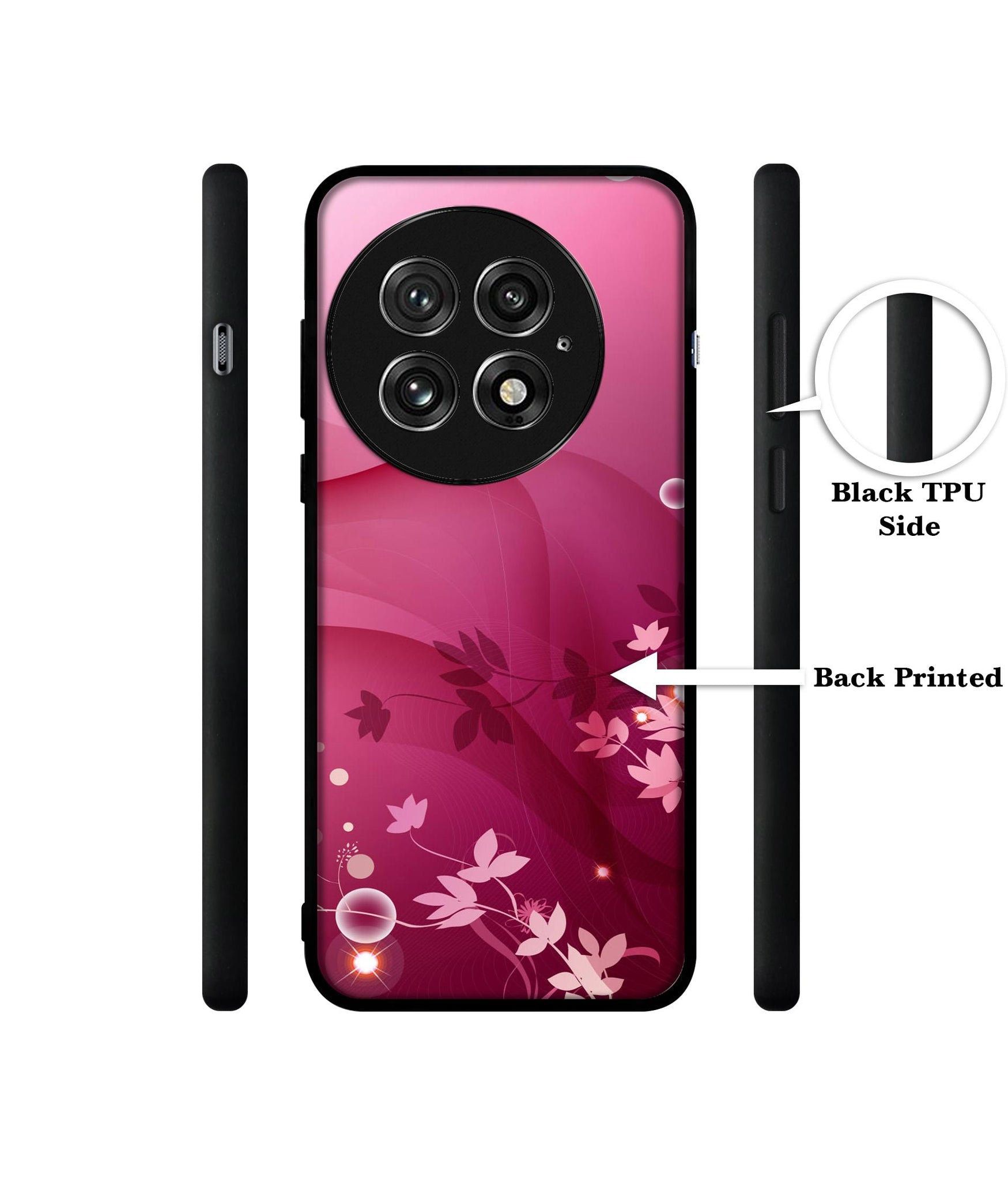 Pink Abstract Design Designer 2D Printed Back Case Cover for OnePlus 13 5G