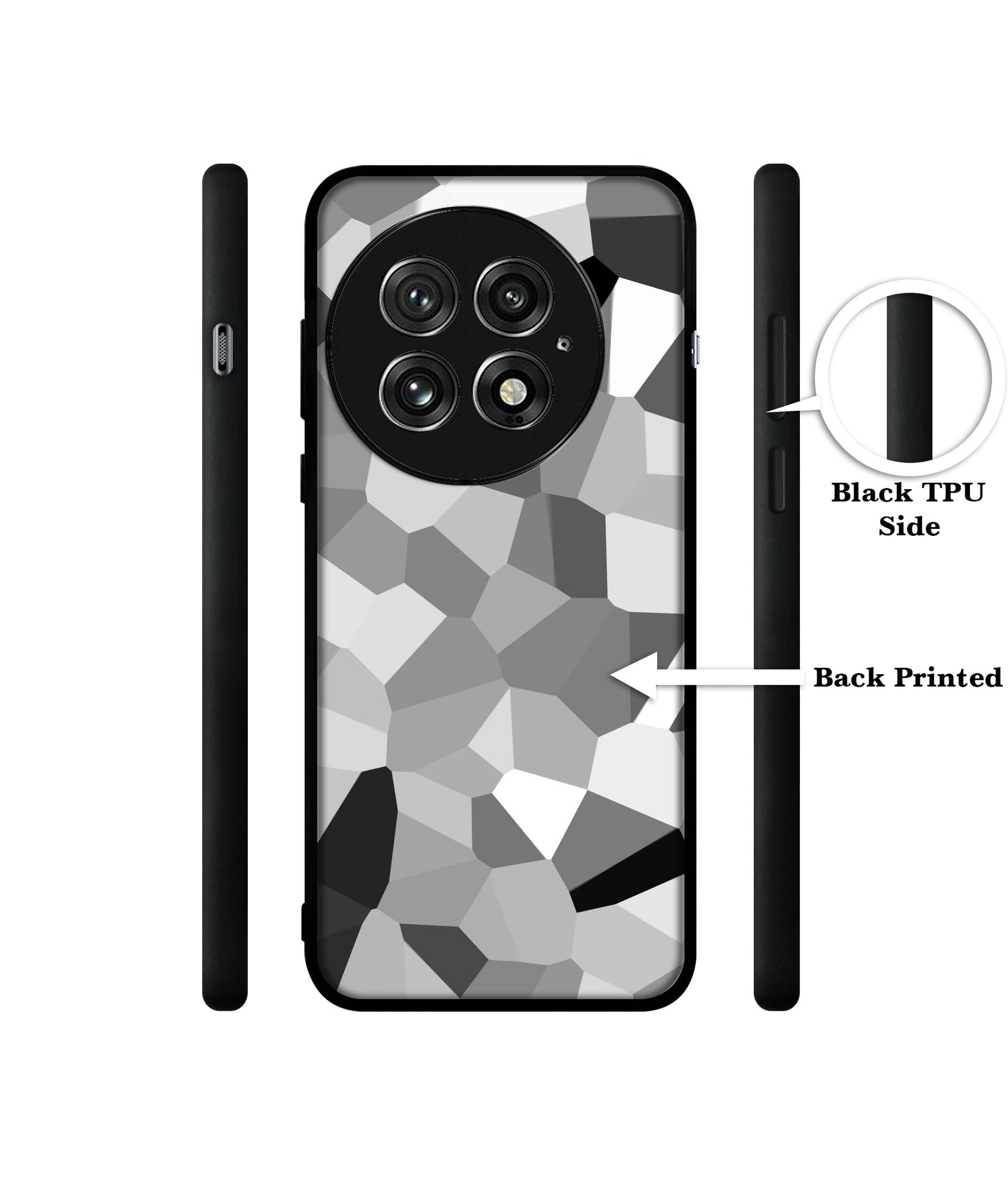Black & White Mathematical Shape Design Designer 2D Printed Back Case Cover for OnePlus 13 5G