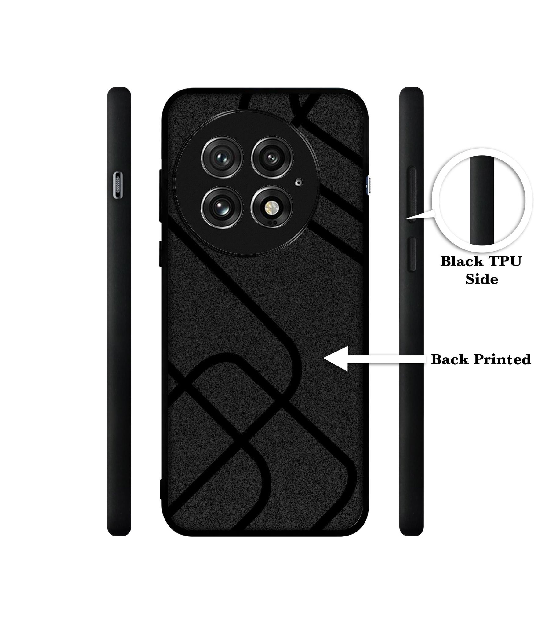 Zig-Zag Black Line Design Designer 2D Printed Back Case Cover for OnePlus 13 5G