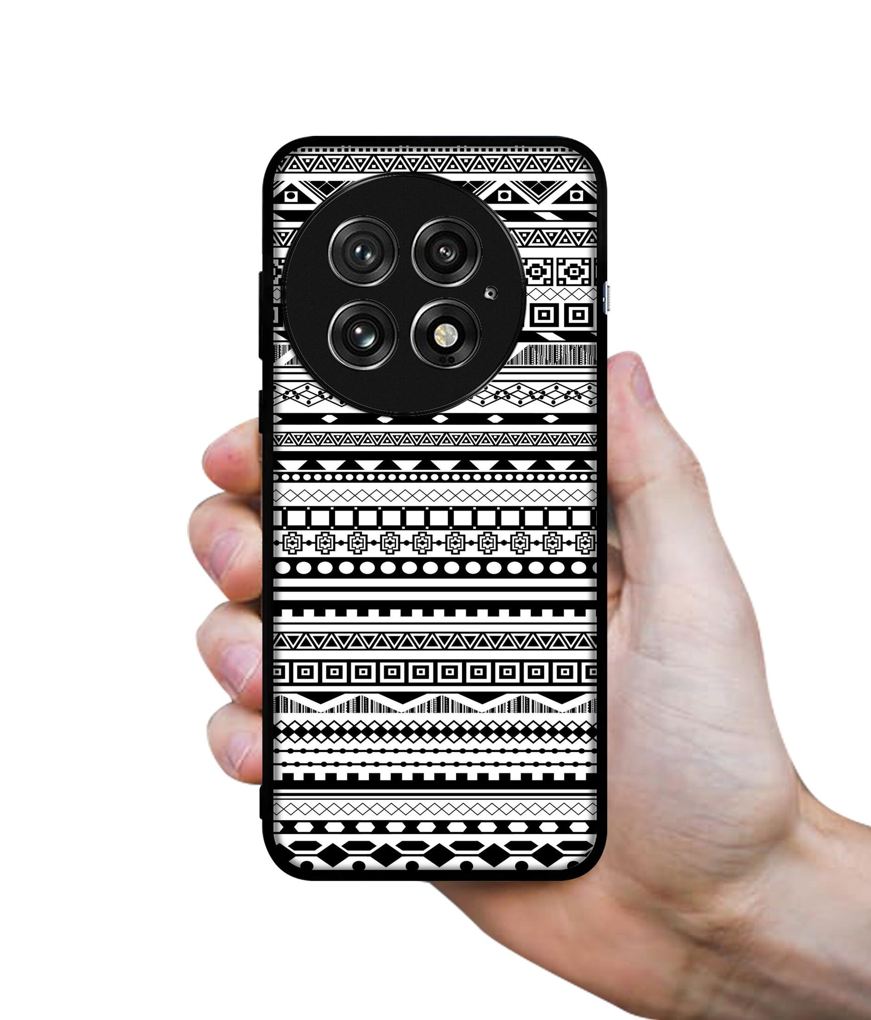 Black & White Patterns Design Designer 2D Printed Back Case Cover for OnePlus 13 5G