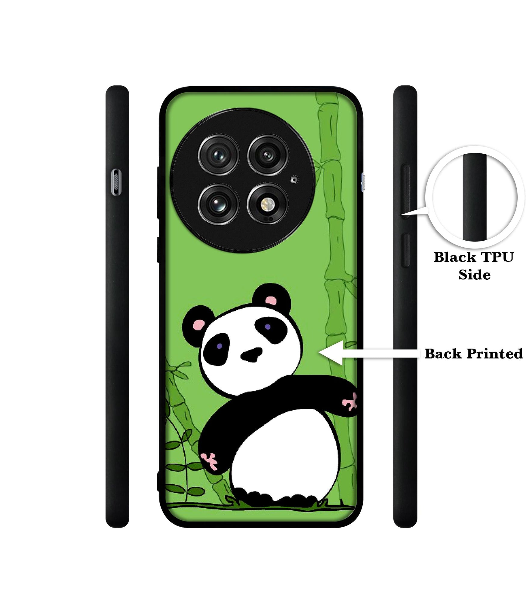 Panda with Bamboo Design Designer 2D Printed Back Case Cover for OnePlus 13 5G