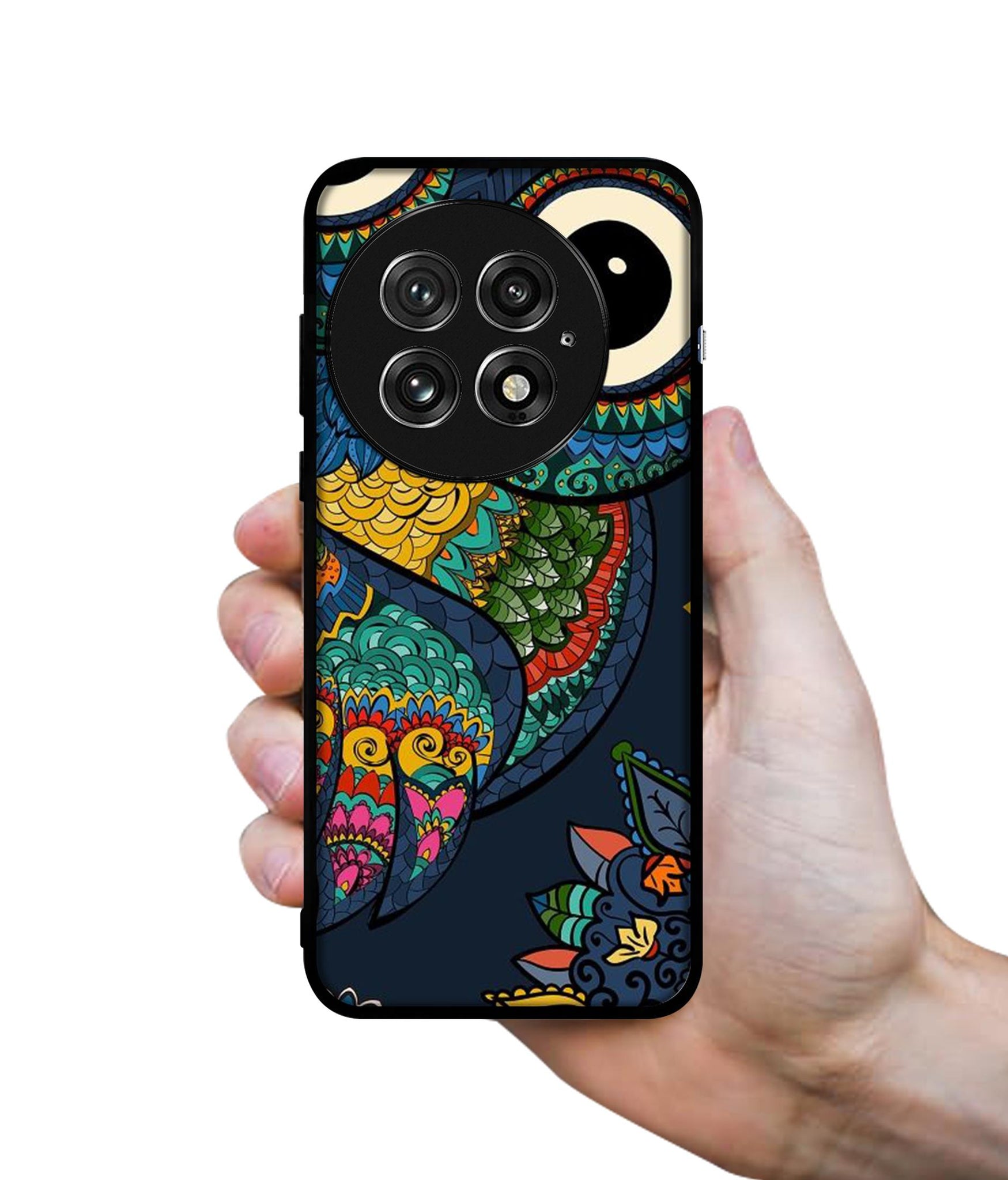 Owl Illustration Design Designer 2D Printed Back Case Cover for OnePlus 13 5G