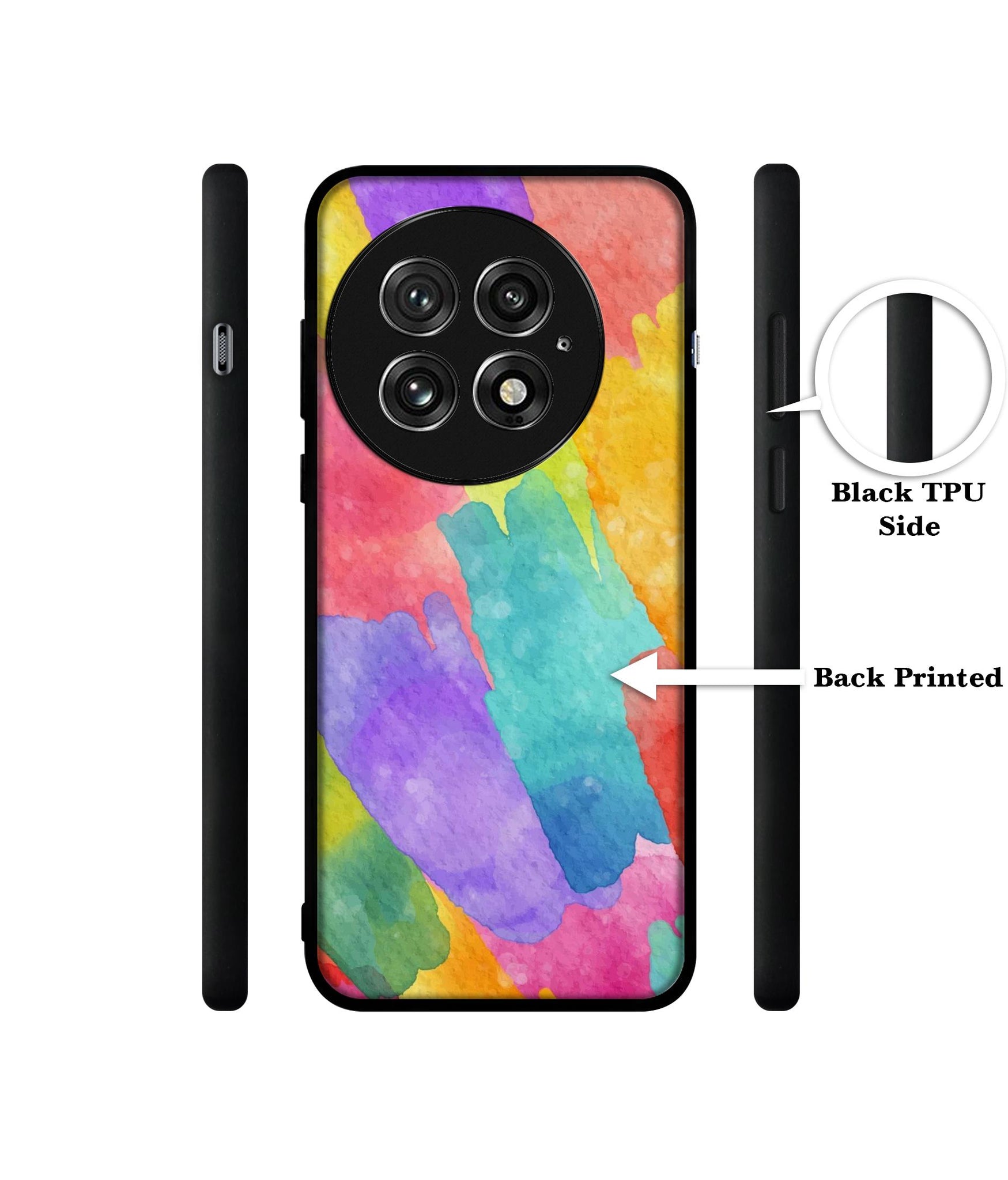 Water Paint Colorful Abstract Design Designer 2D Printed Back Case Cover for OnePlus 13 5G