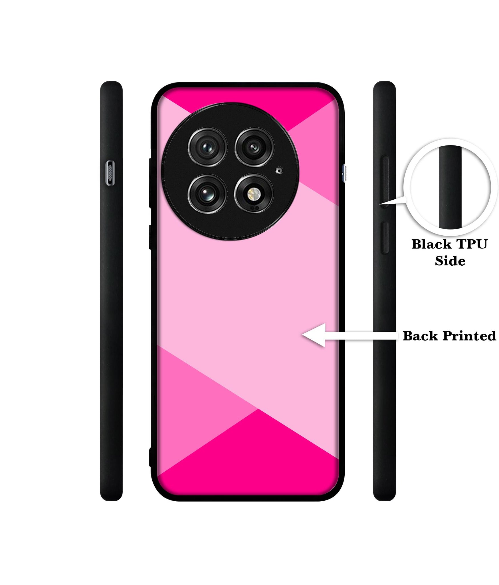 Pink Cross Vector Design Designer 2D Printed Back Case Cover for OnePlus 13 5G