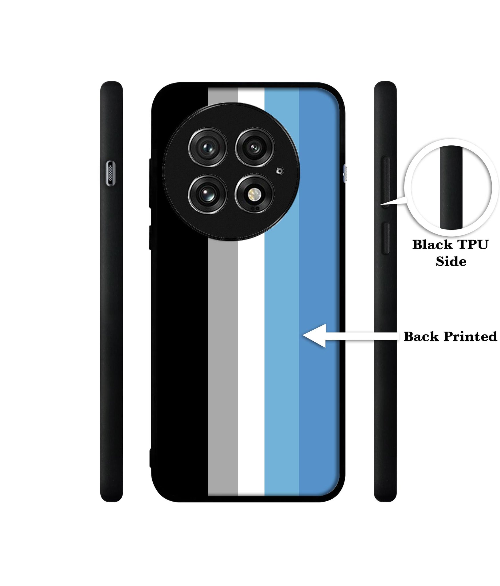 White and Blue Lines Design Designer 2D Printed Back Case Cover for OnePlus 13 5G